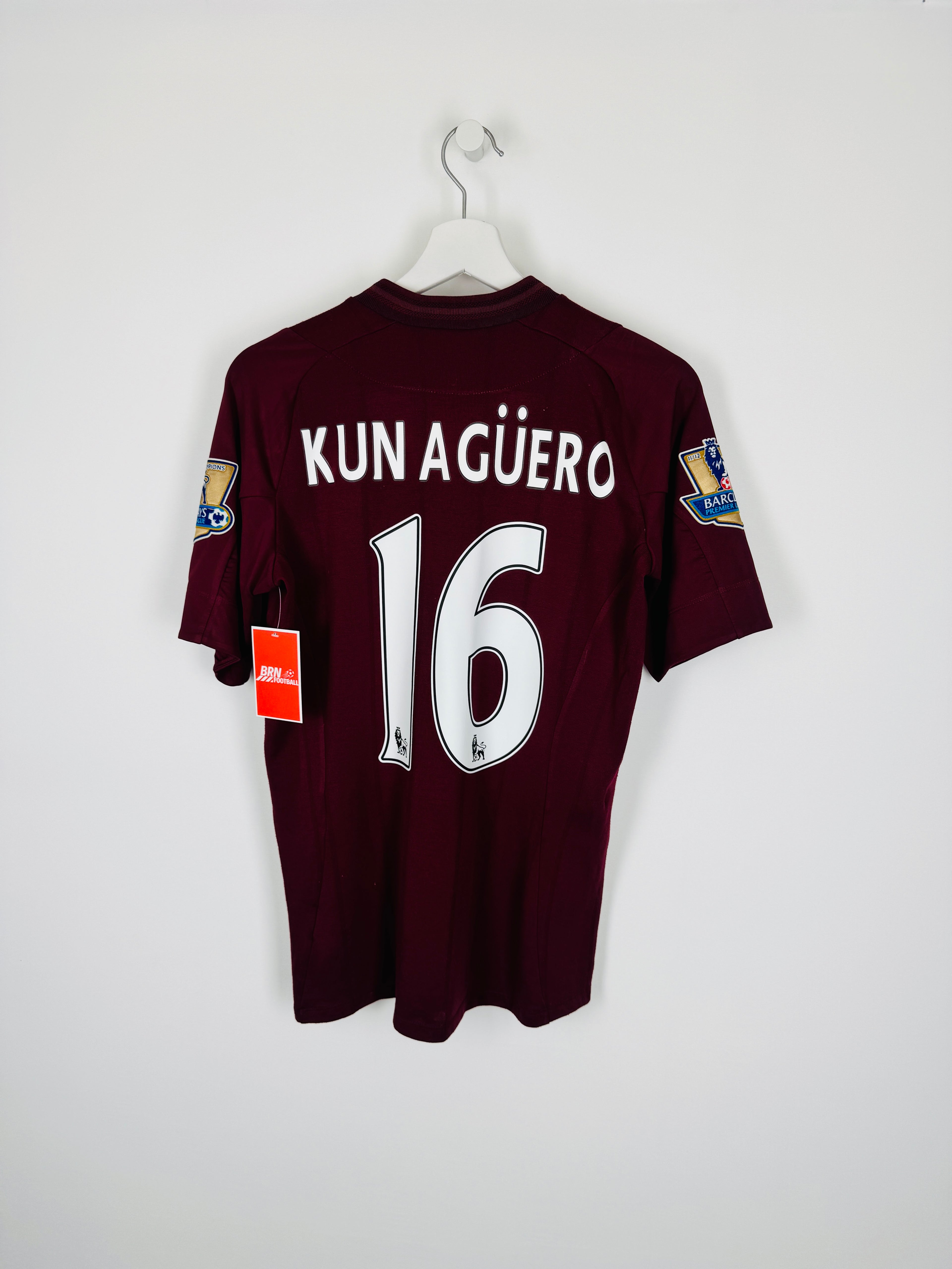 MANCHESTER CITY 2012/2013 AWAY FOOTBALL SHIRT - KUN AGUERO #16 (S)
