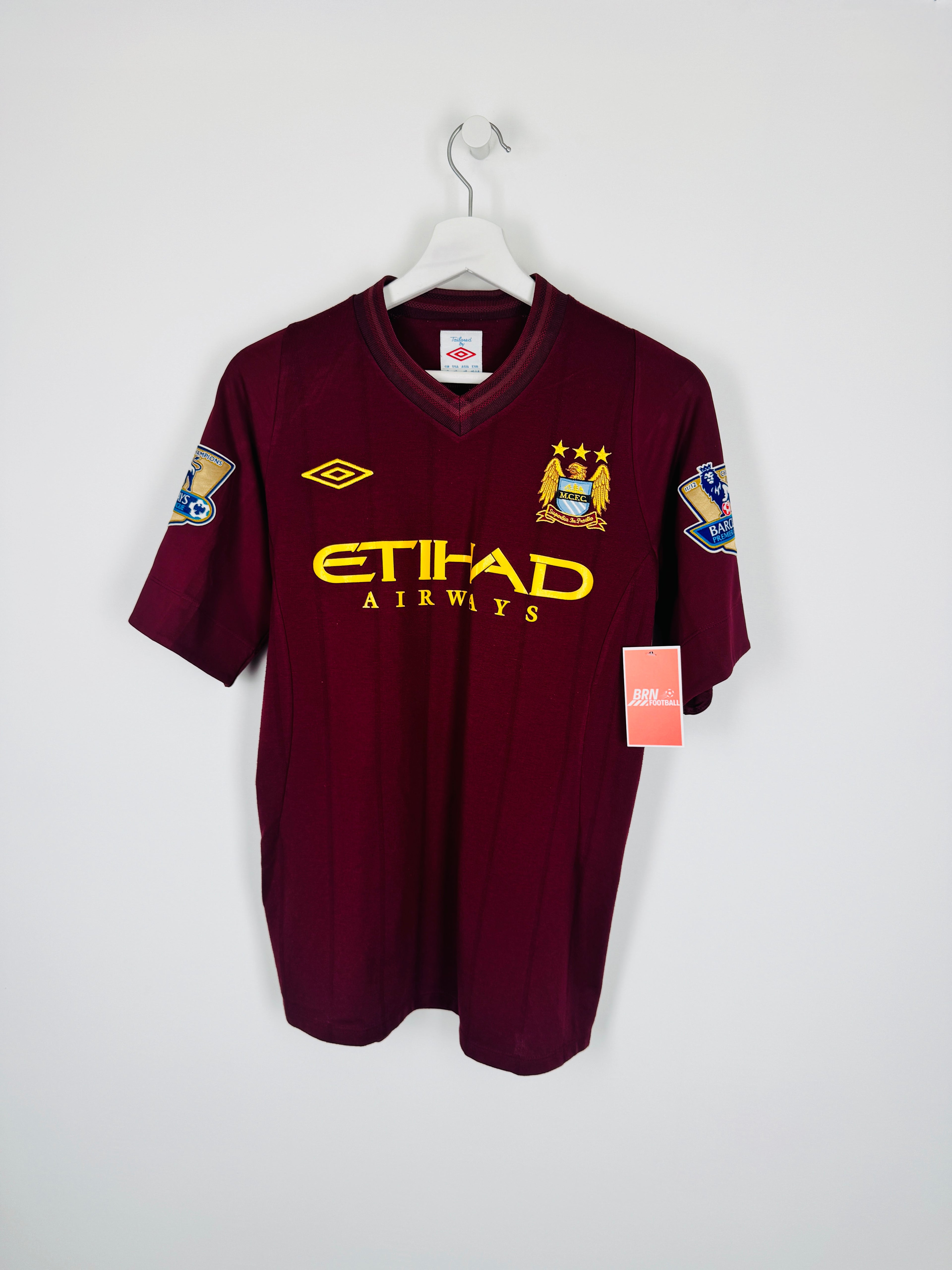 MANCHESTER CITY 2012/2013 AWAY FOOTBALL SHIRT - KUN AGUERO #16 (S)