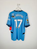 NEW MANCHESTER CITY 2024/2025 HOME FOOTBALL SHIRT - DE BRUYNE #17 (XL)