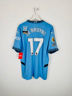 NEW MANCHESTER CITY 2024/2025 HOME FOOTBALL SHIRT - DE BRUYNE #17 (XL)