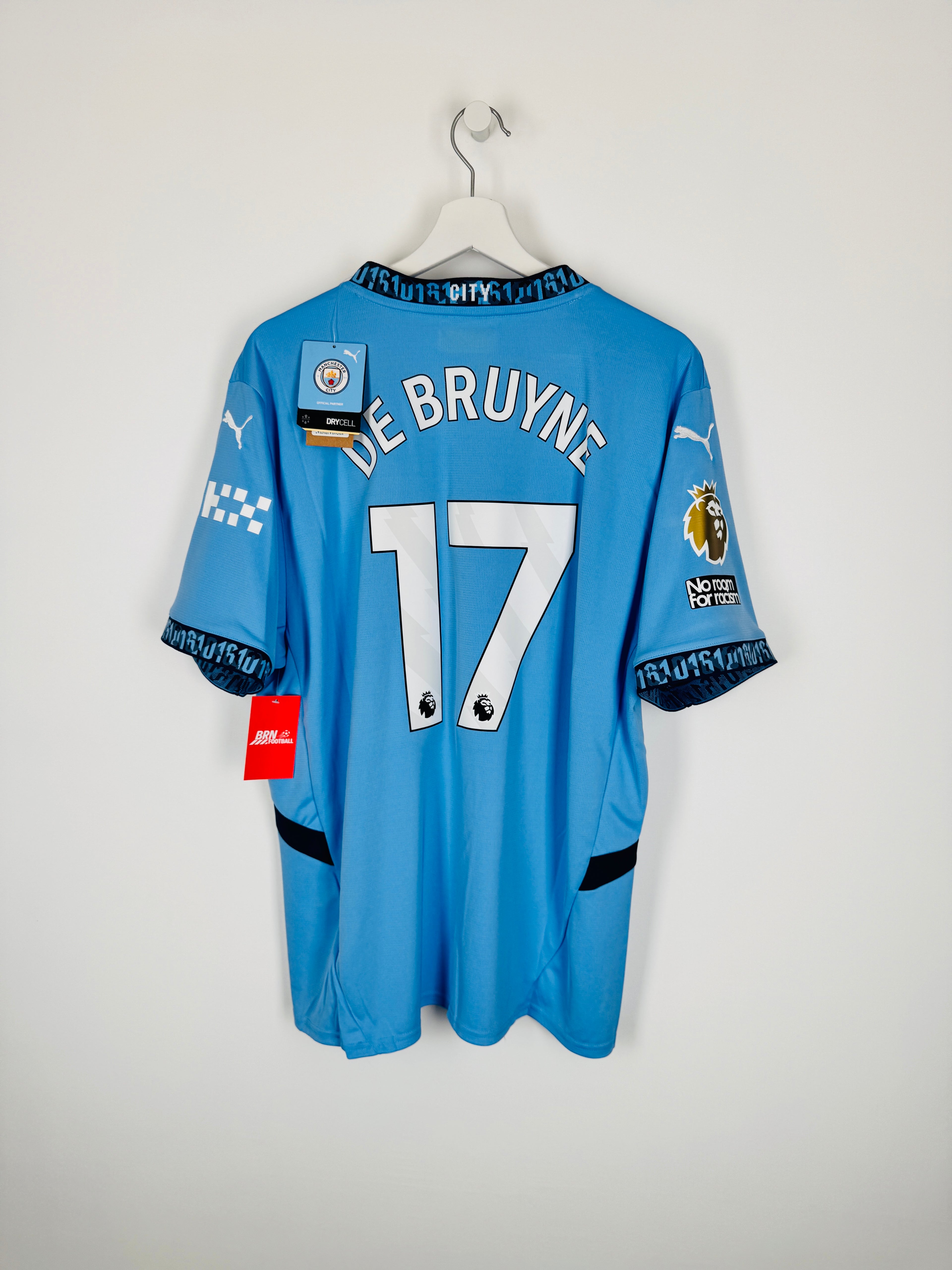 NEW MANCHESTER CITY 2024/2025 HOME FOOTBALL SHIRT - DE BRUYNE #17 (XL)