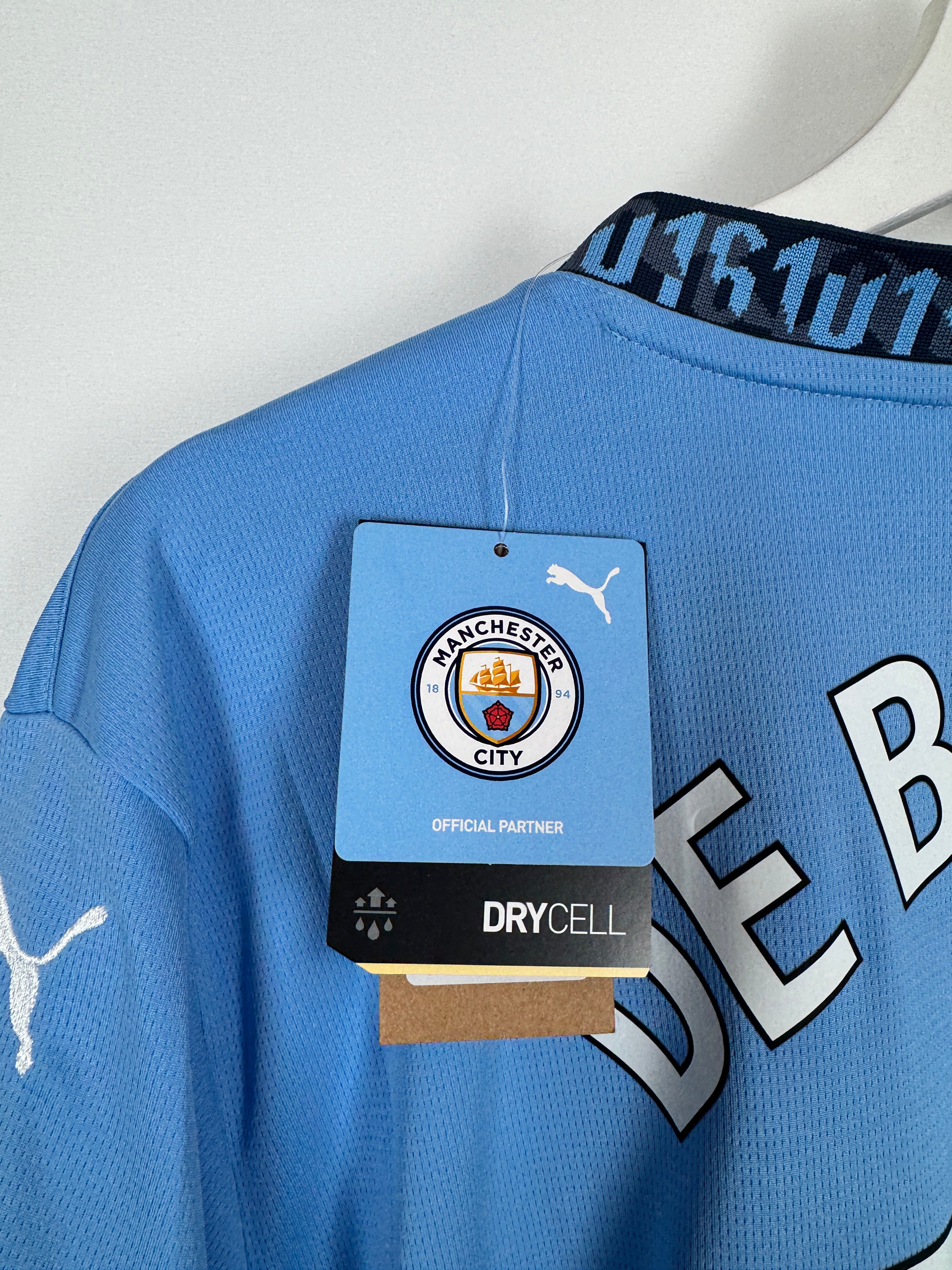 NEW MANCHESTER CITY 2024/2025 HOME FOOTBALL SHIRT - DE BRUYNE #17 (XL)