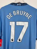 NEW MANCHESTER CITY 2024/2025 HOME FOOTBALL SHIRT - DE BRUYNE #17 (XL)