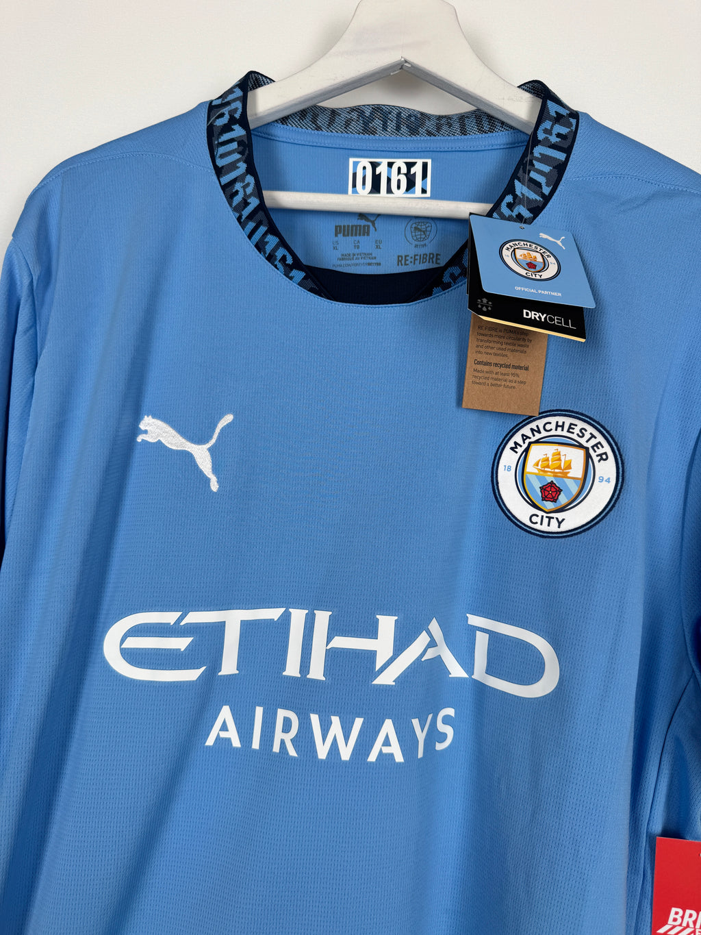 NEW MANCHESTER CITY 2024/2025 HOME FOOTBALL SHIRT - DE BRUYNE #17 (XL)
