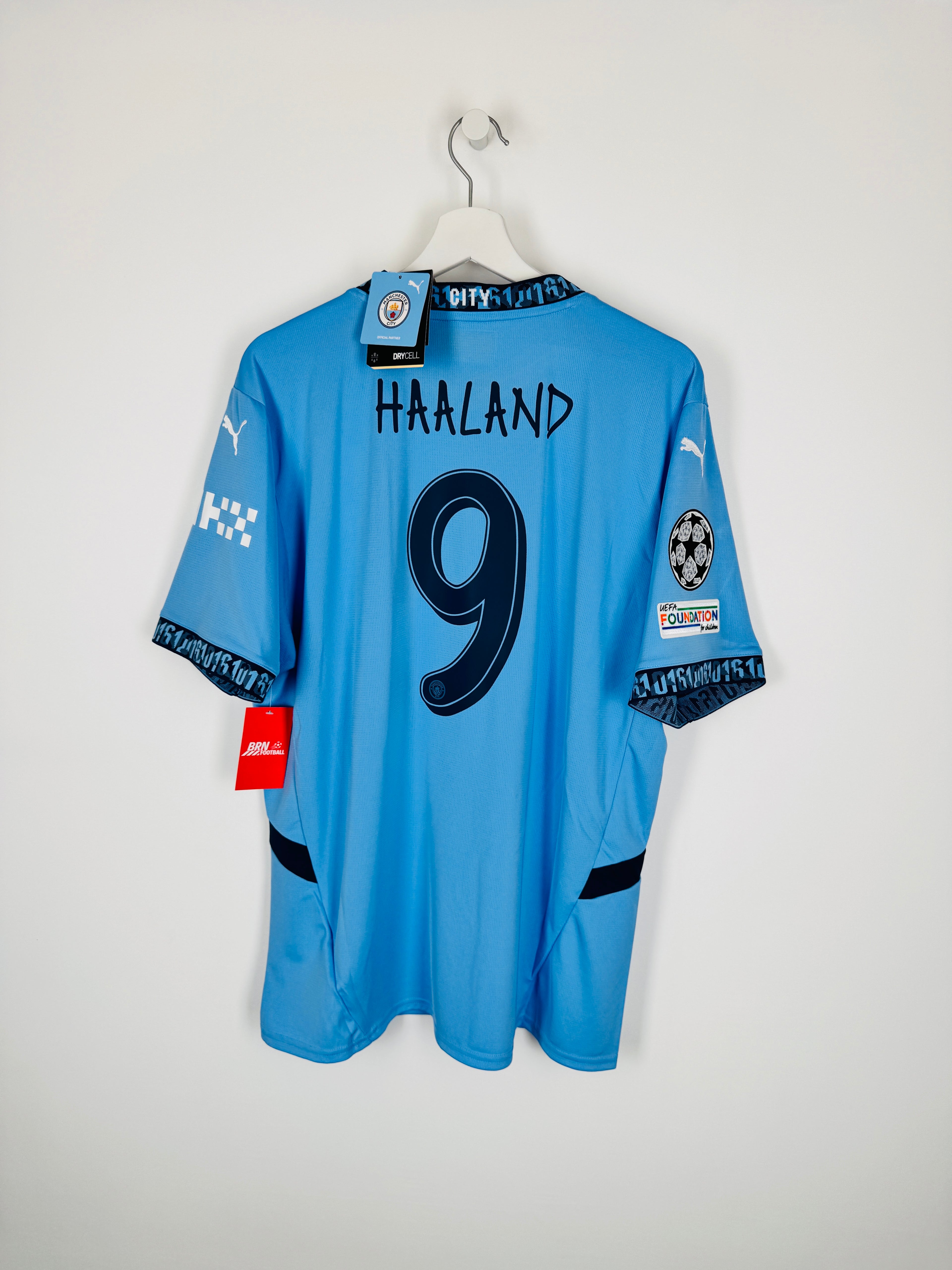 NEW MANCHESTER CITY 2024/2025 HOME FOOTBALL SHIRT - HAALAND #9 (XL)