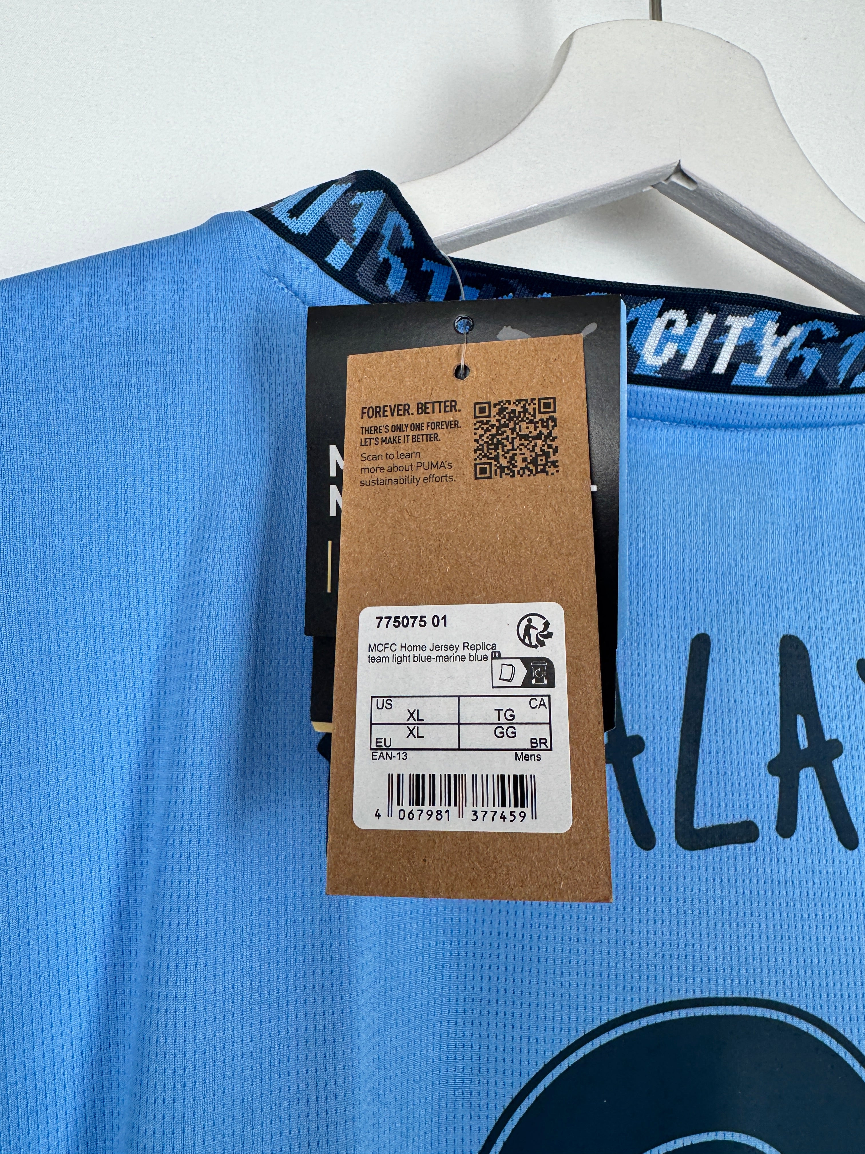 NEW MANCHESTER CITY 2024/2025 HOME FOOTBALL SHIRT - HAALAND #9 (XL)