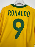 BRAZIL 2000 HOME FOOTBALL SHIRT - RONALDO #9 (XL)