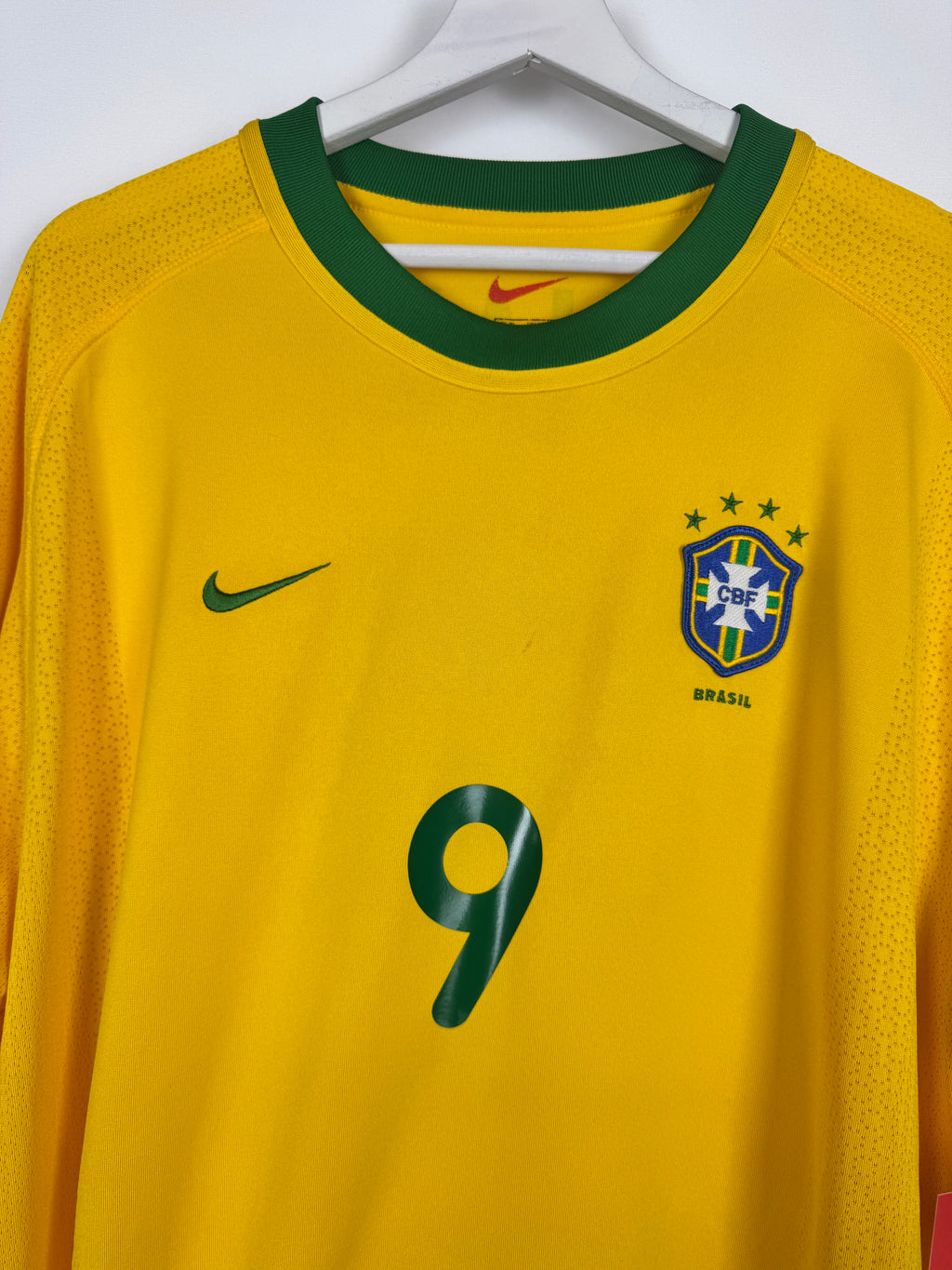 BRAZIL 2000 HOME FOOTBALL SHIRT - RONALDO #9 (XL)