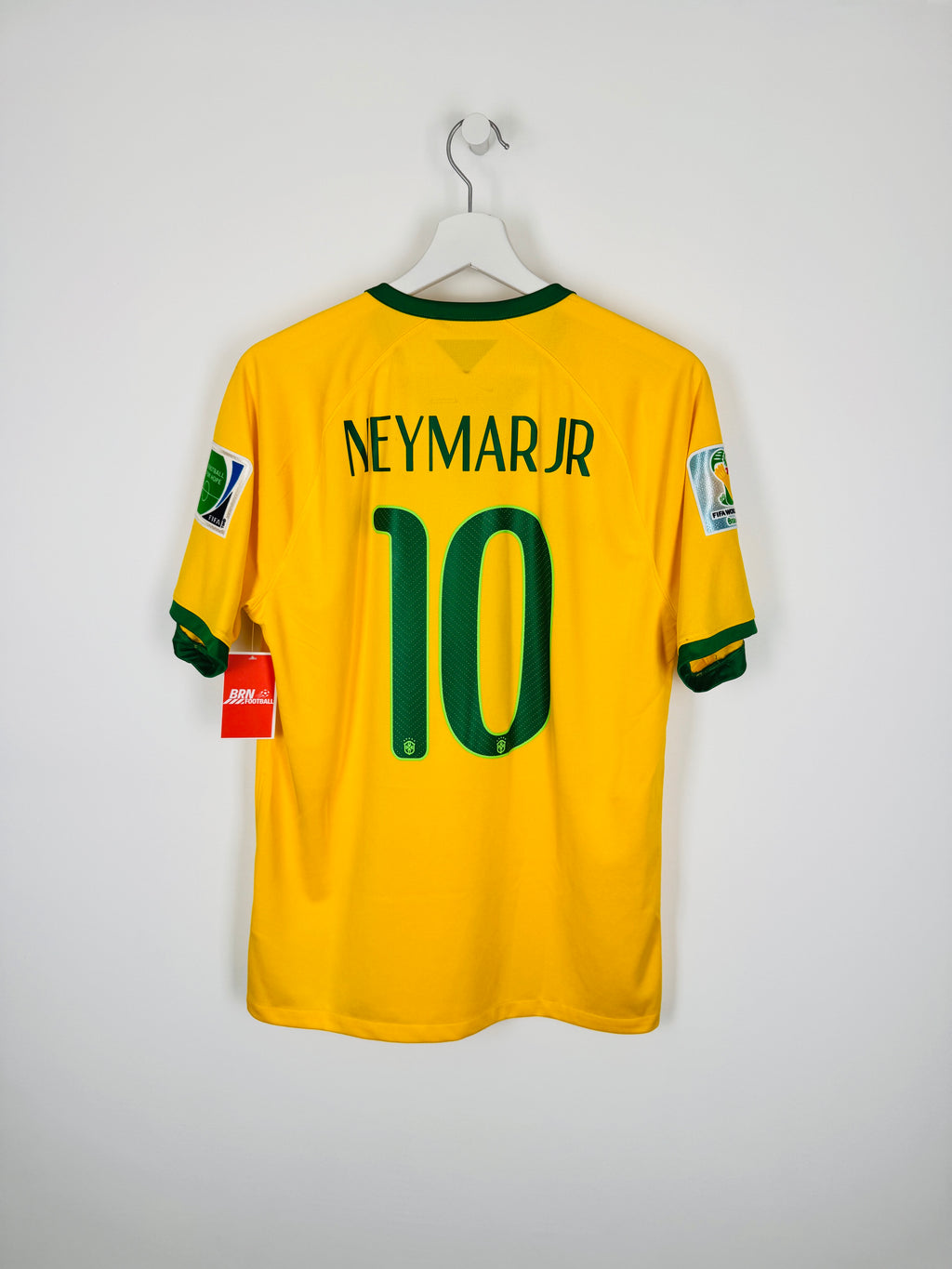 BRAZIL 2014 HOME FOOTBALL SHIRT - NEYMAR JR #10 (M)