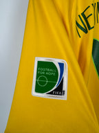 BRAZIL 2014 HOME FOOTBALL SHIRT - NEYMAR JR #10 (M)