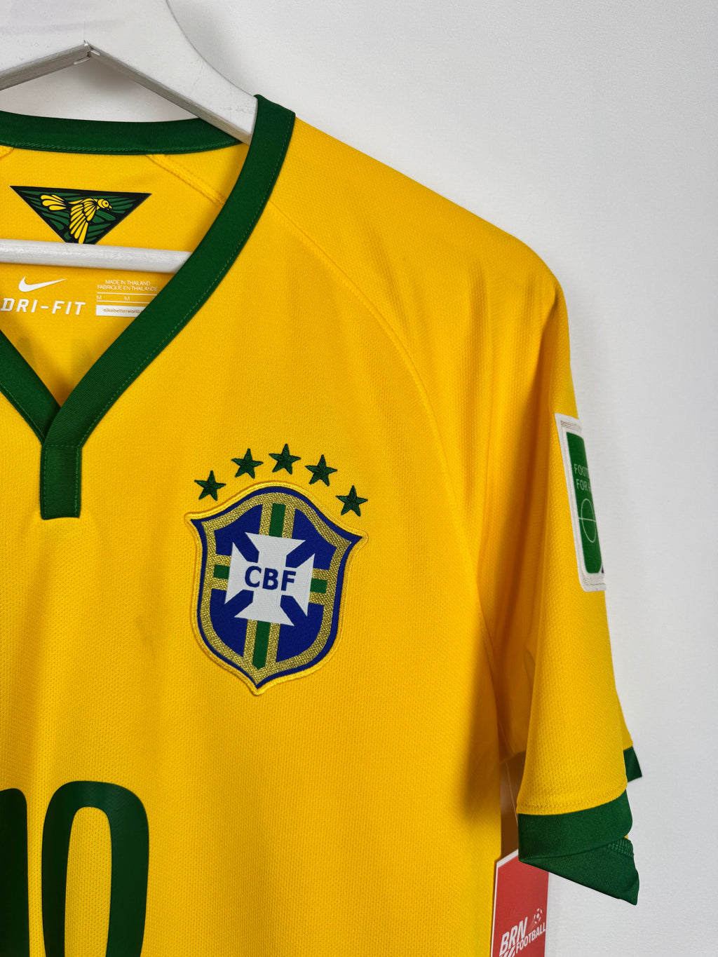 BRAZIL 2014 HOME FOOTBALL SHIRT - NEYMAR JR #10 (M)