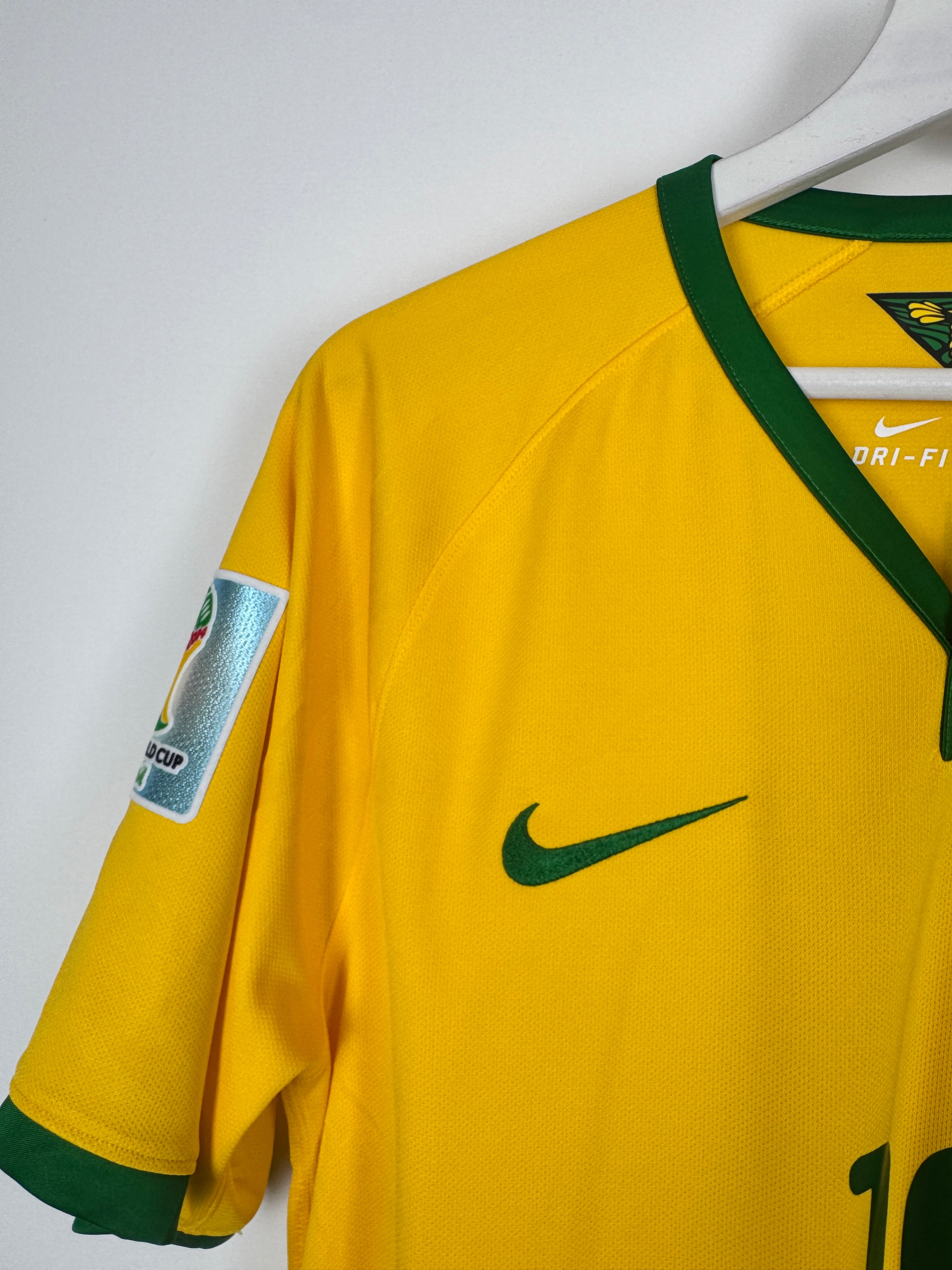 BRAZIL 2014 HOME FOOTBALL SHIRT - NEYMAR JR #10 (M)