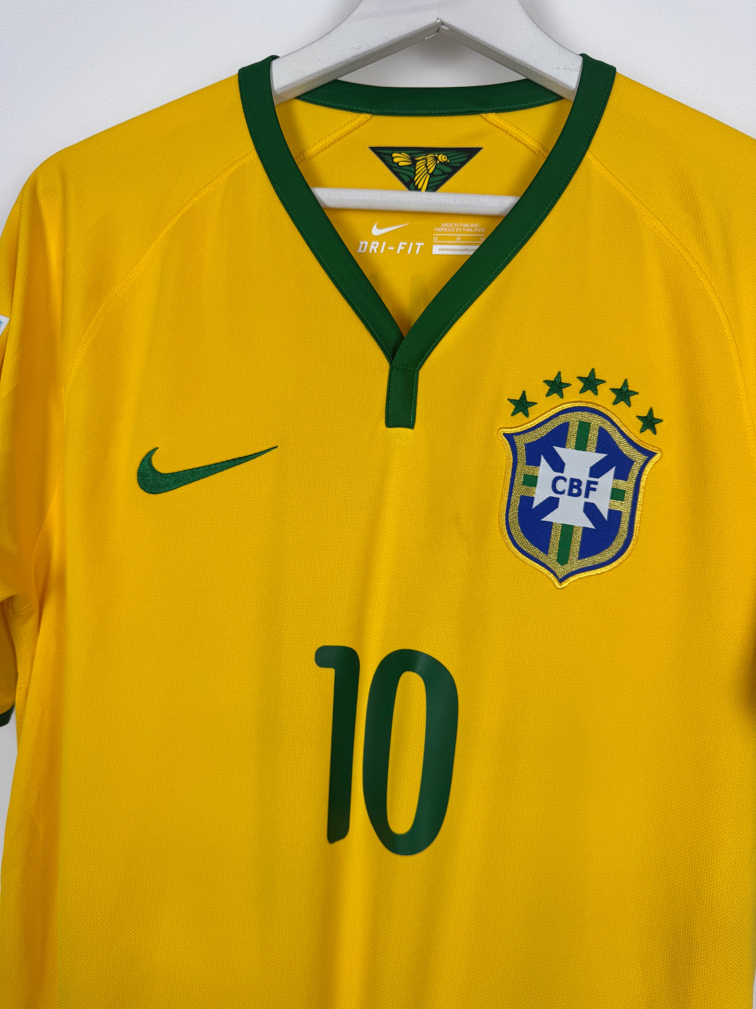 MAILLOT DE FOOTBALL BRÉSIL 2014 DOMICILE - NEYMAR JR #10 (M)