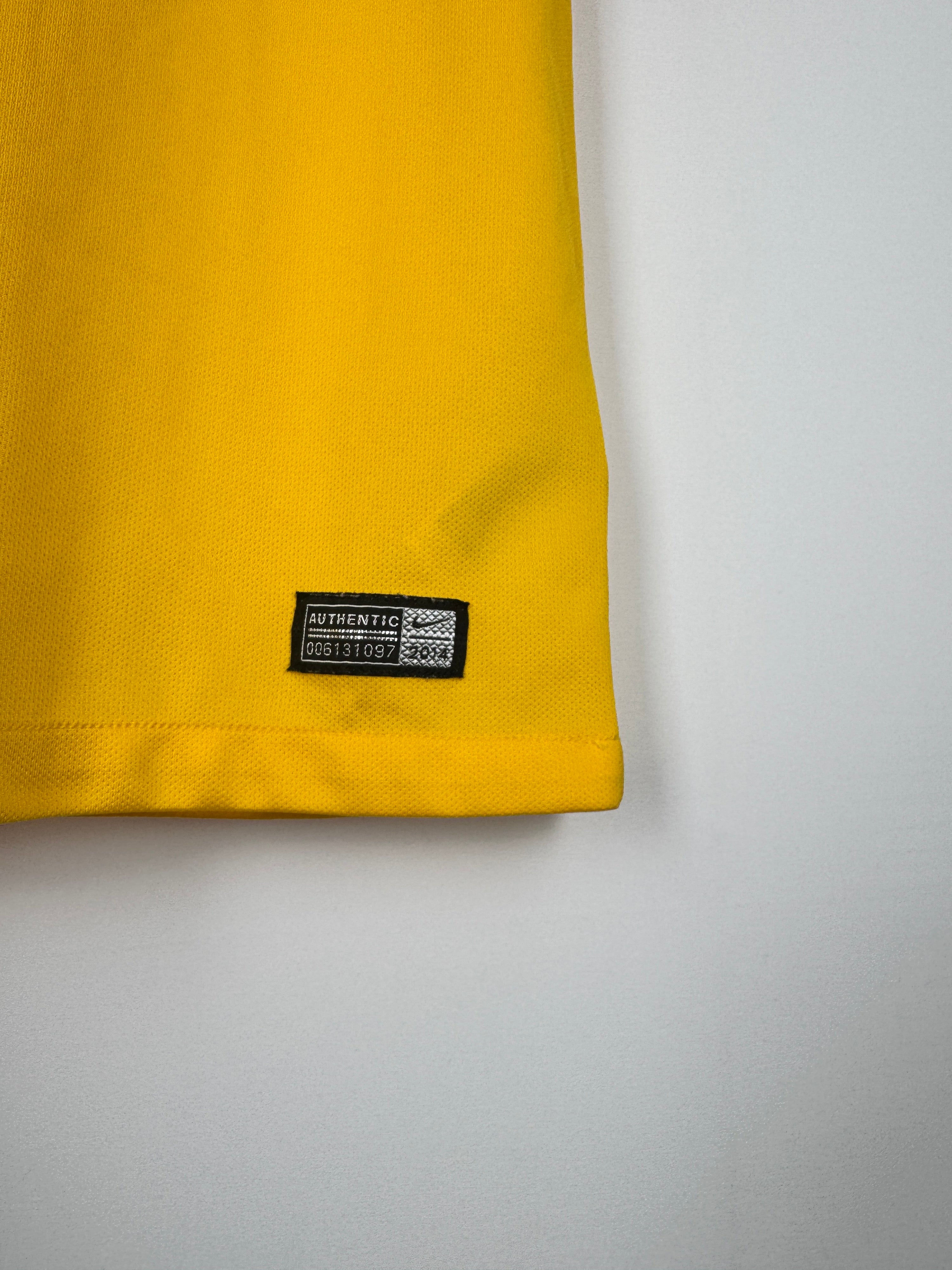 BRAZIL 2014 HOME FOOTBALL SHIRT - NEYMAR JR #10 (M)