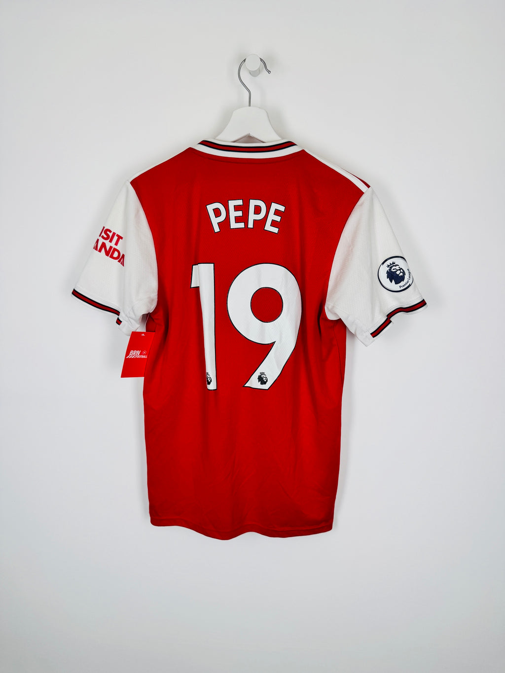 ARSENAL 2019/2020 HOME FOOTBALL SHIRT - PEPE #19 (S)