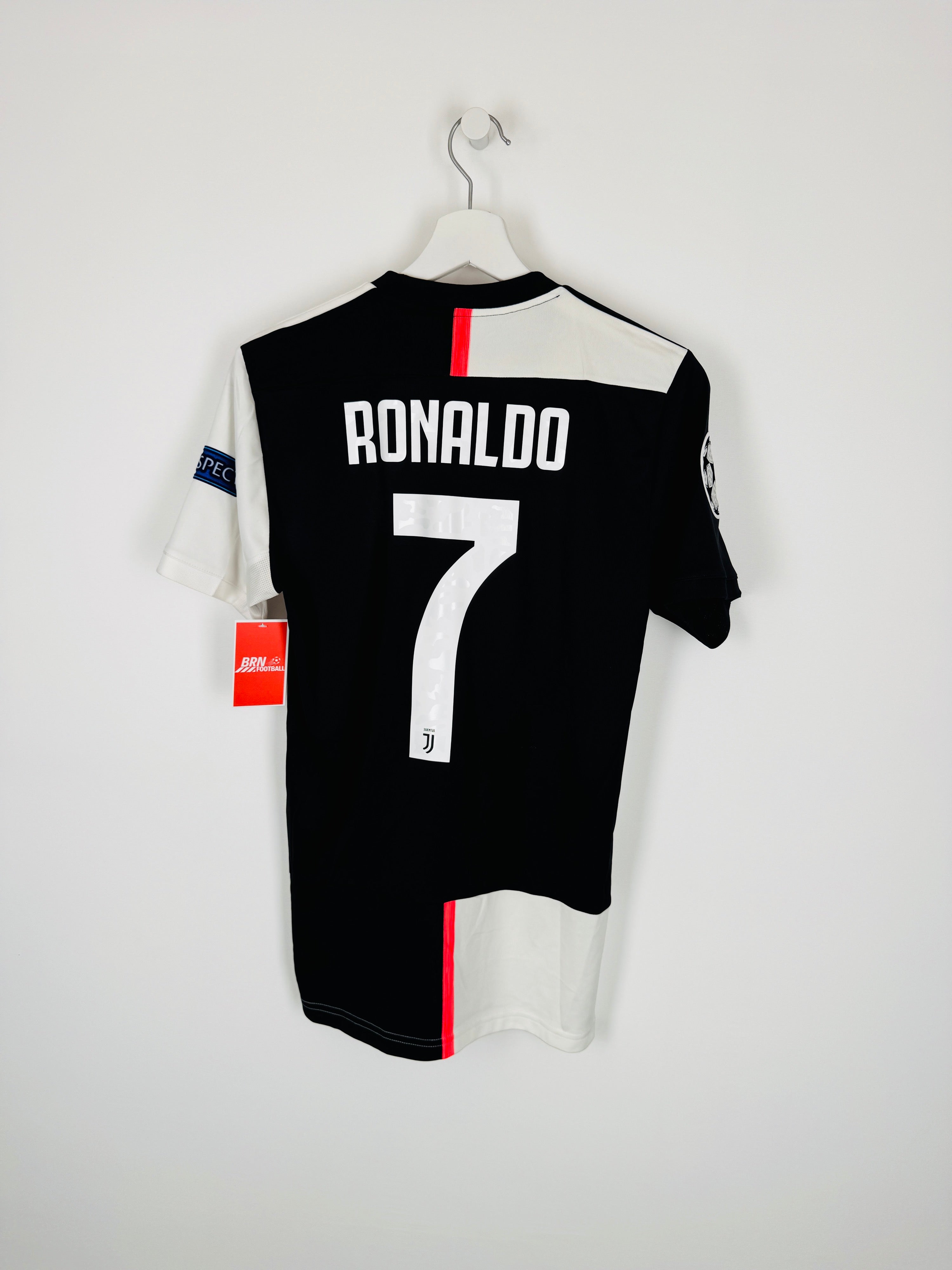 JUVENTUS 2019/2020 HOME FOOTBALL SHIRT - RONALDO #7 (XS)