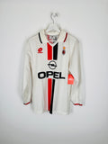AC MILAN 1995/1996 AWAY FOOTBALL SHIRT LONG SLEEVES (M)