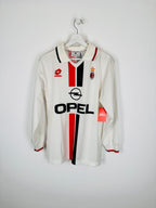 AC MILAN 1995/1996 AWAY FOOTBALL SHIRT LONG SLEEVES (M)