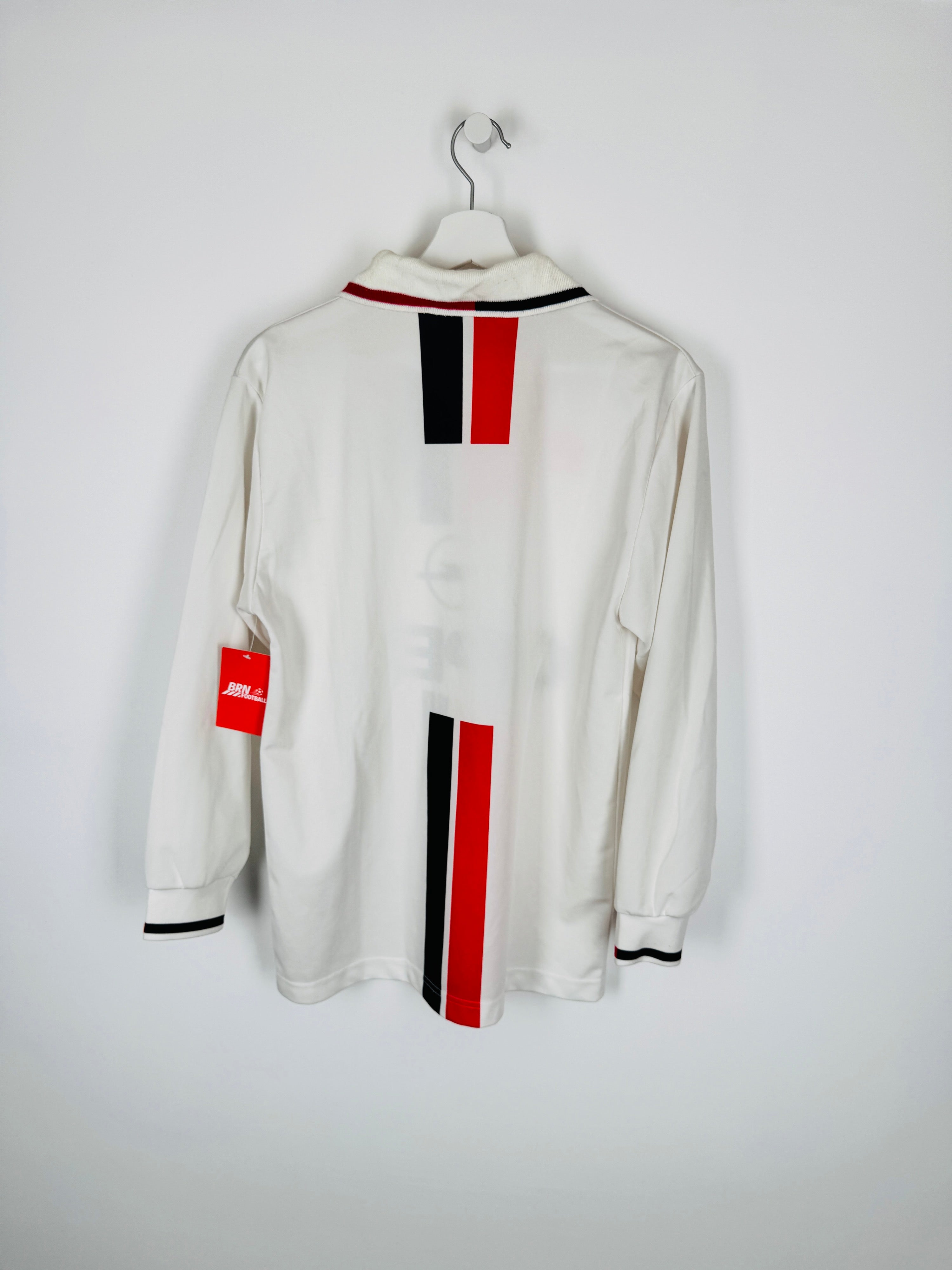 AC MILAN 1995/1996 AWAY FOOTBALL SHIRT LONG SLEEVES (M)