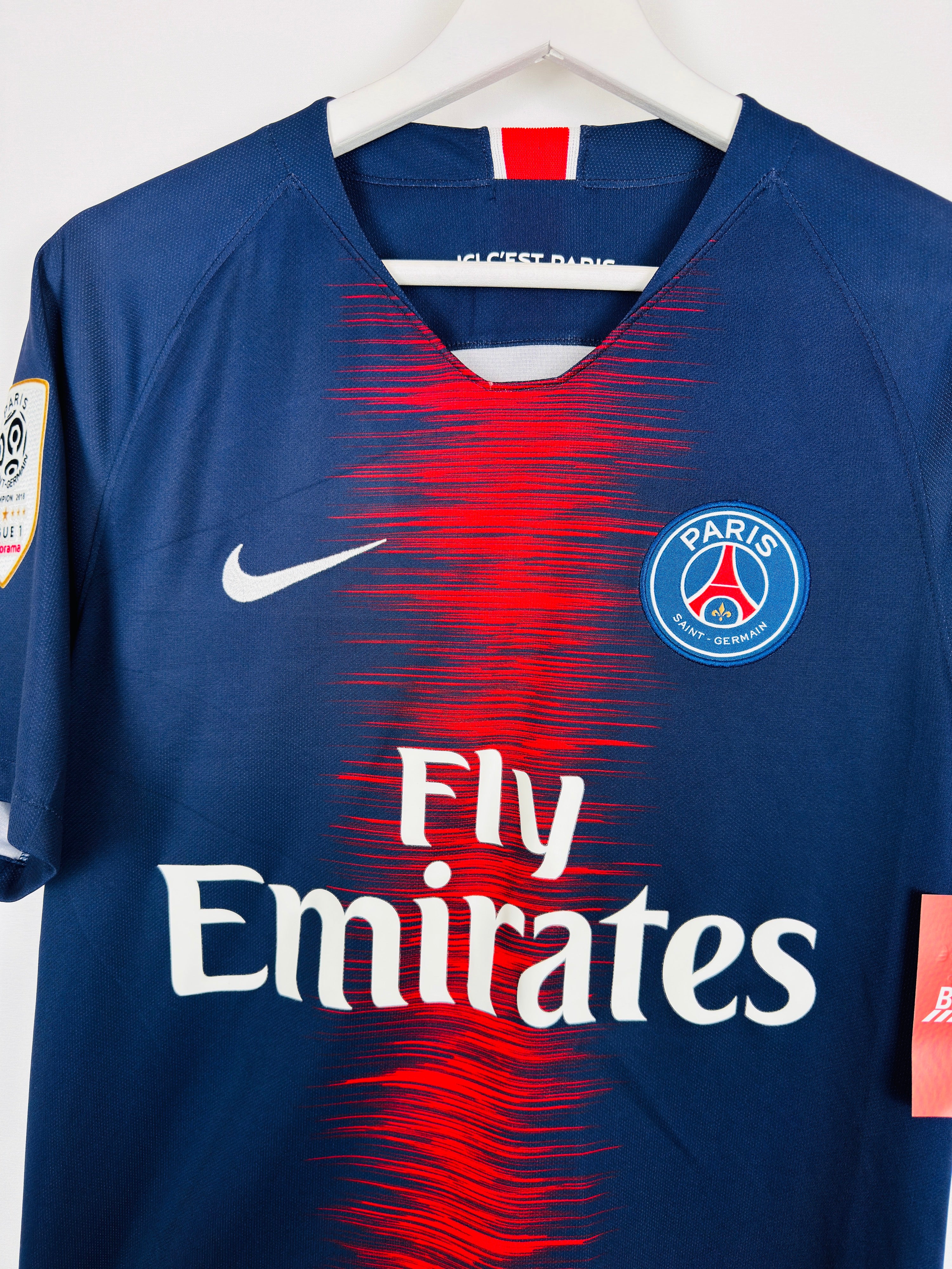 PSG 2018/2019 HOME FOOTBALL JERSEY - NEYMAR JR #10 (S)
