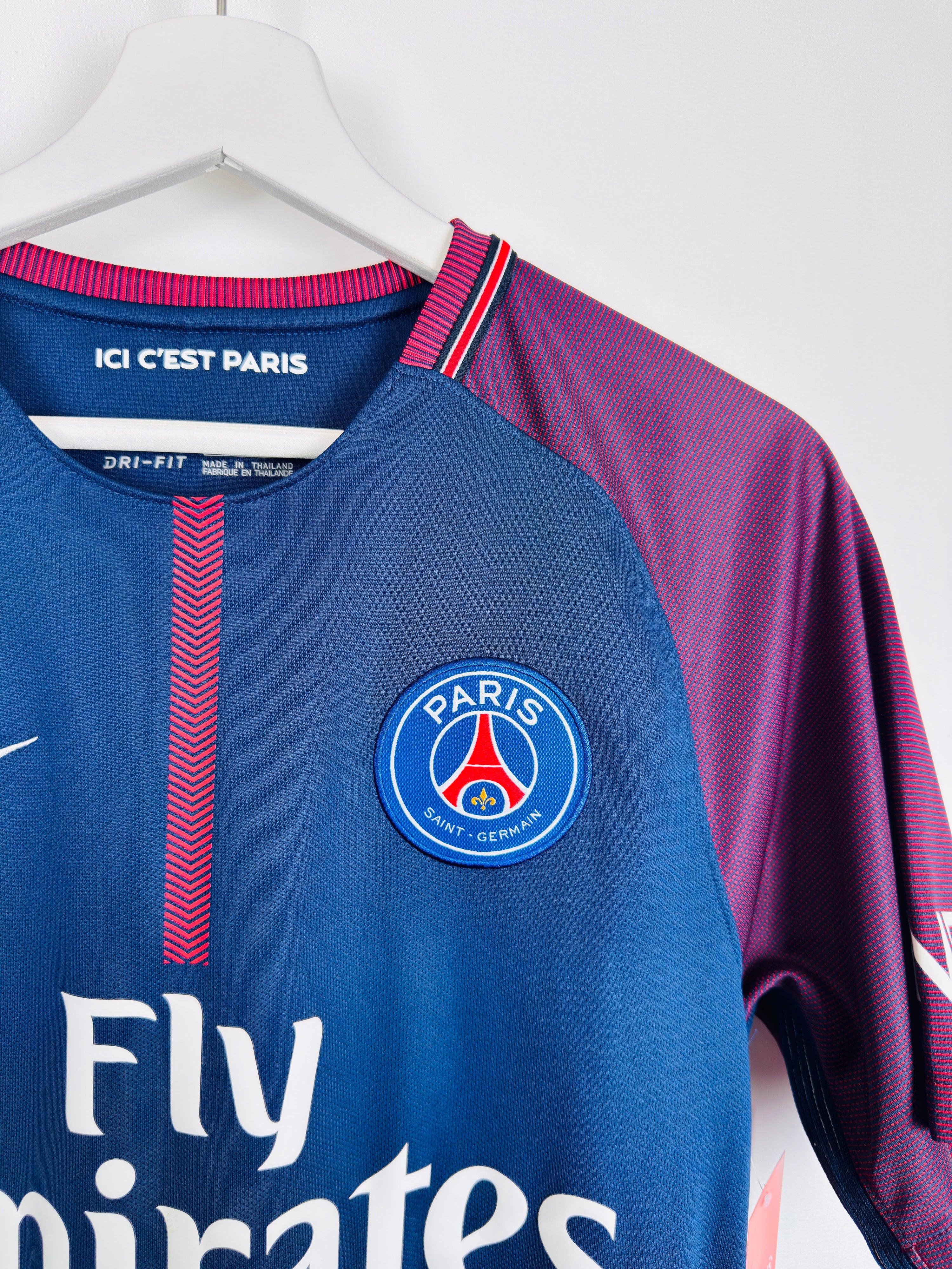 PSG 2017/2018 HOME FOOTBALL JERSEY - NEYMAR JR #10 (S)