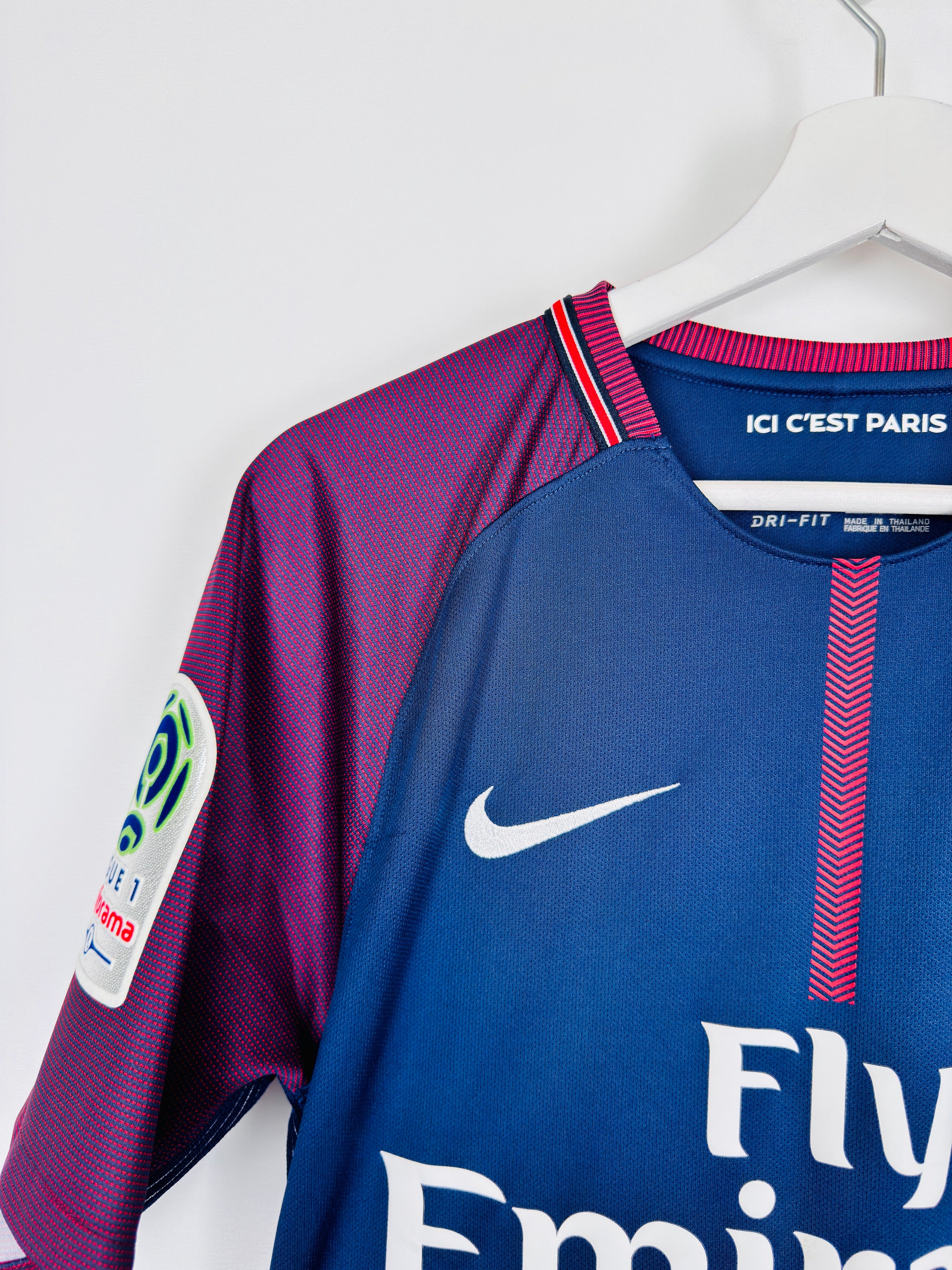 PSG 2017/2018 HOME FOOTBALL JERSEY - NEYMAR JR #10 (S)