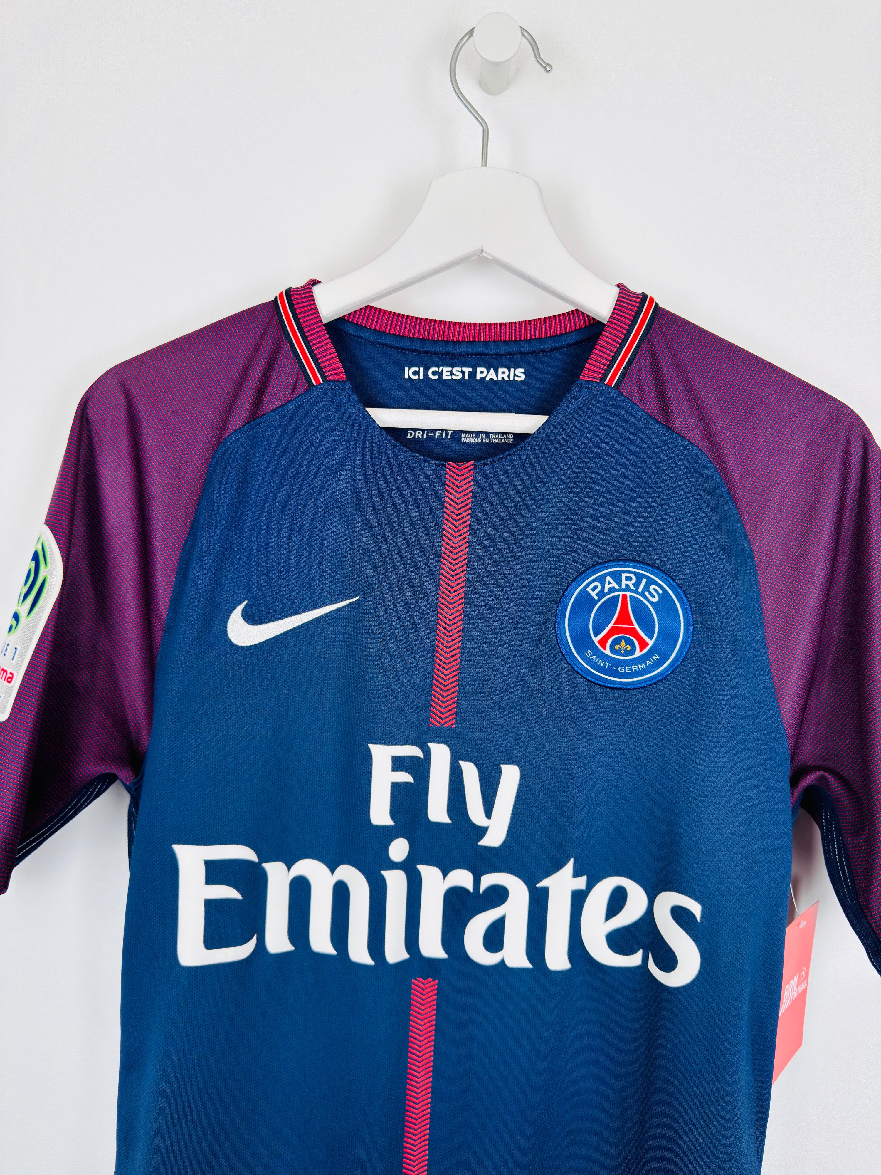 PSG 2017/2018 HOME FOOTBALL JERSEY - NEYMAR JR #10 (S)