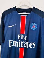PSG FOOTBALL JERSEY 2015/2016 HOME - IBRAHIMOVIC #10 (XL)