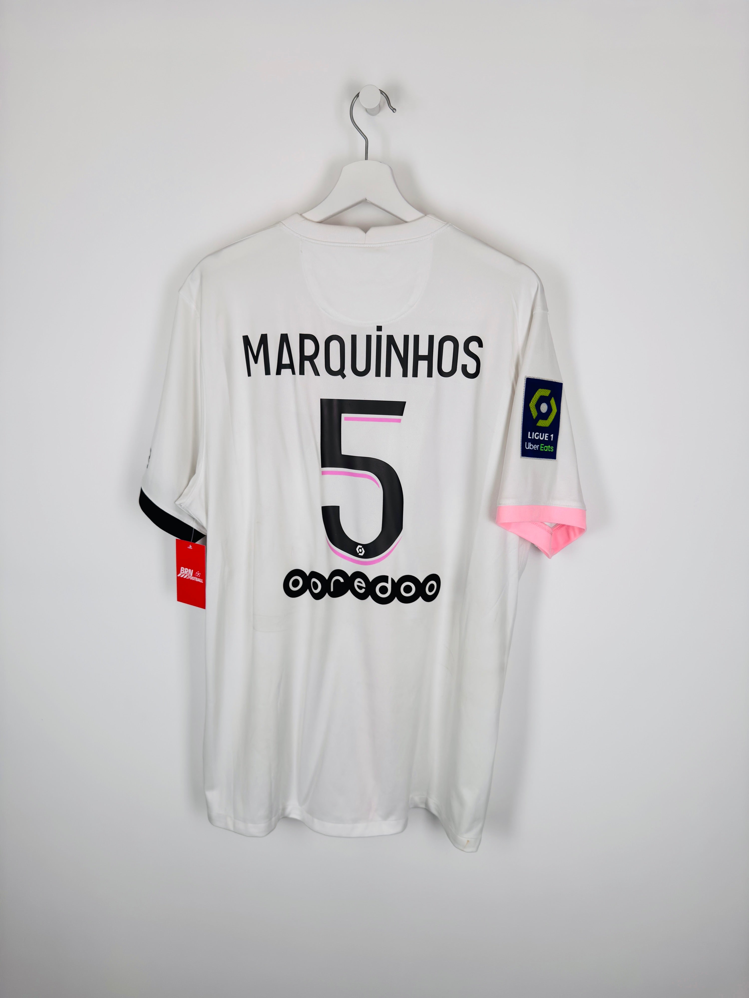 PSG 2021/2022 AWAY FOOTBALL JERSEY - MARQUINHOS #5 (XL)
