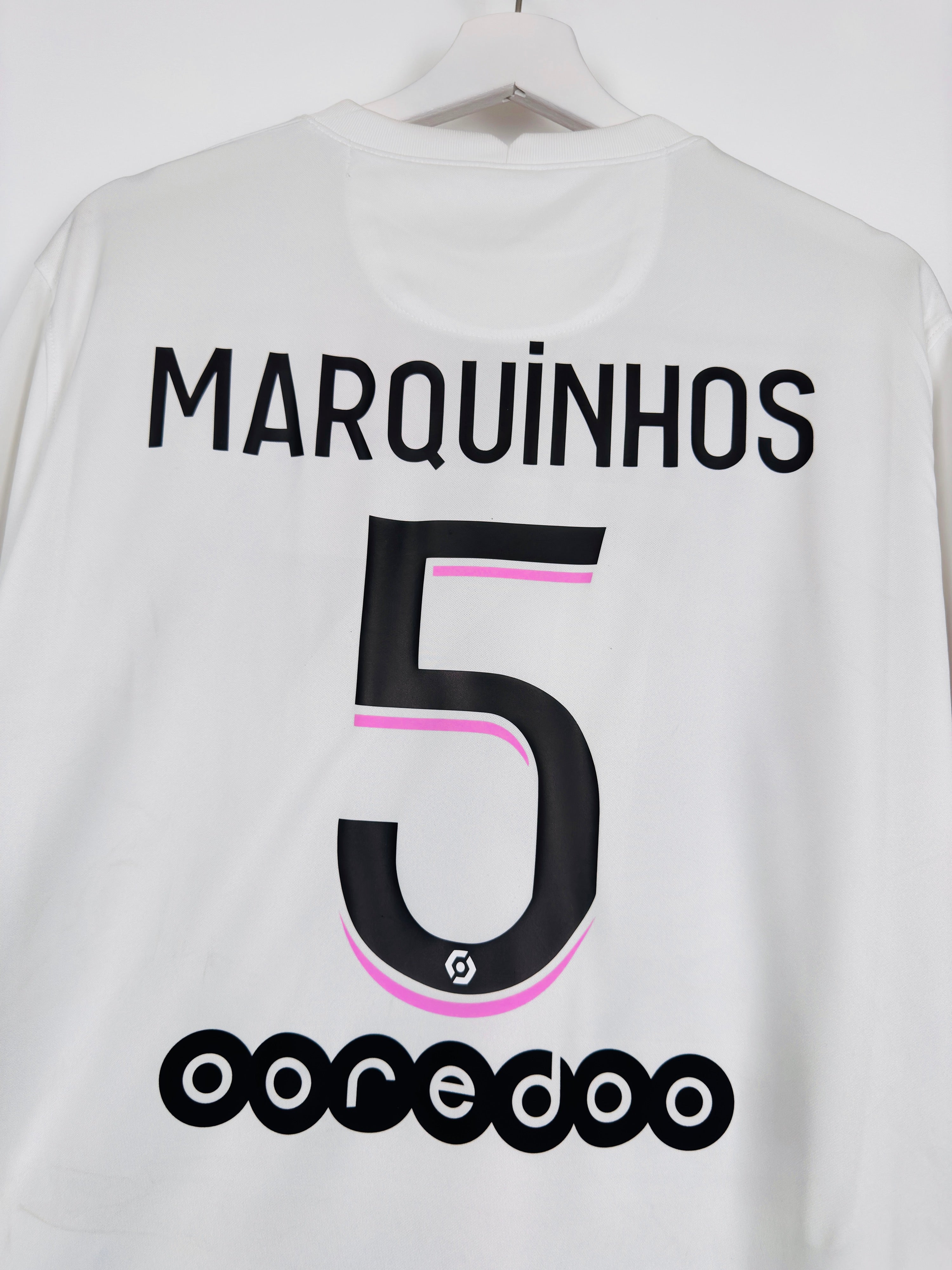 PSG 2021/2022 AWAY FOOTBALL JERSEY - MARQUINHOS #5 (XL)