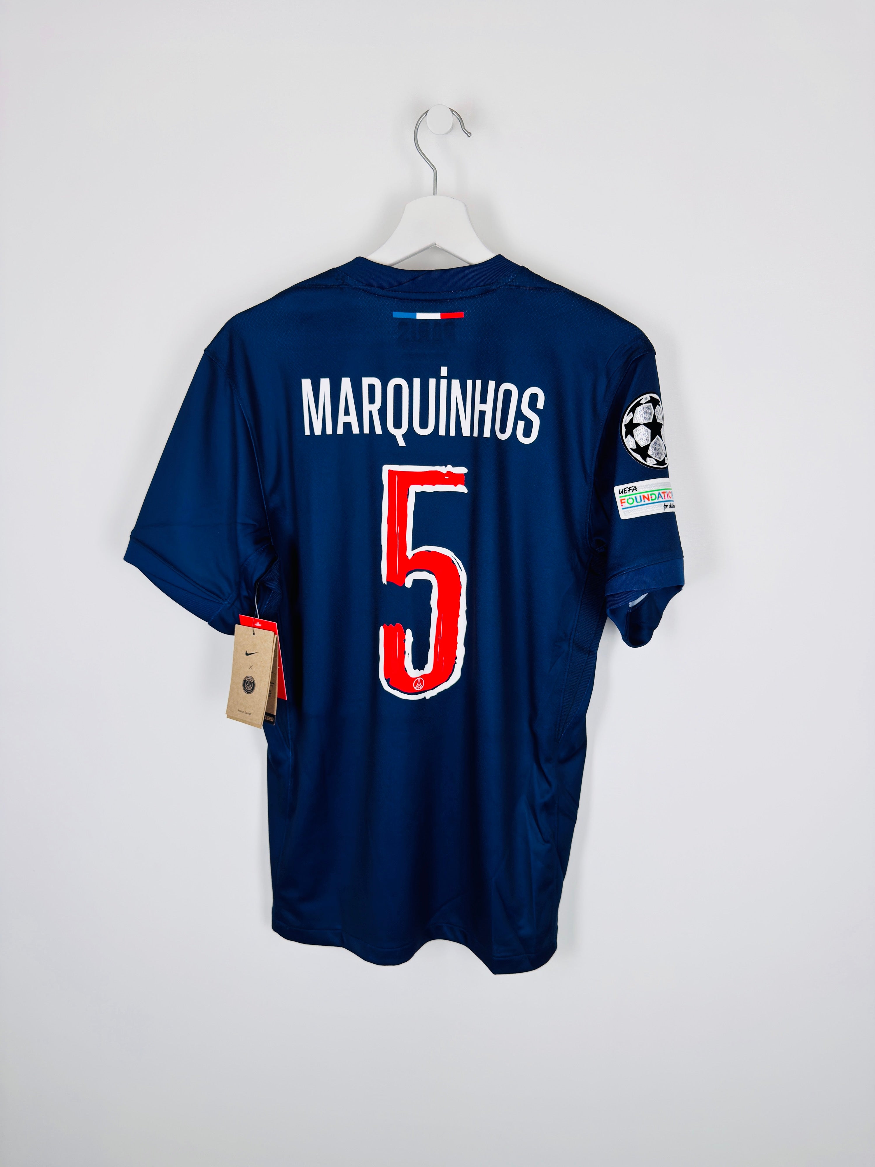 PSG 2024/2025 HOME FOOTBALL SHIRT MUNICH 2025 FINAL NEW - MARQUINHOS #5 (S)