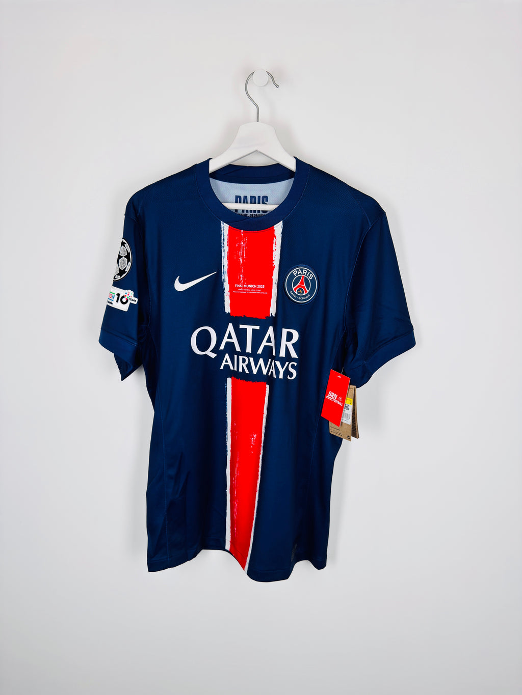 PSG 2024/2025 HOME FOOTBALL SHIRT MUNICH 2025 FINAL NEW - MARQUINHOS #5 (S)