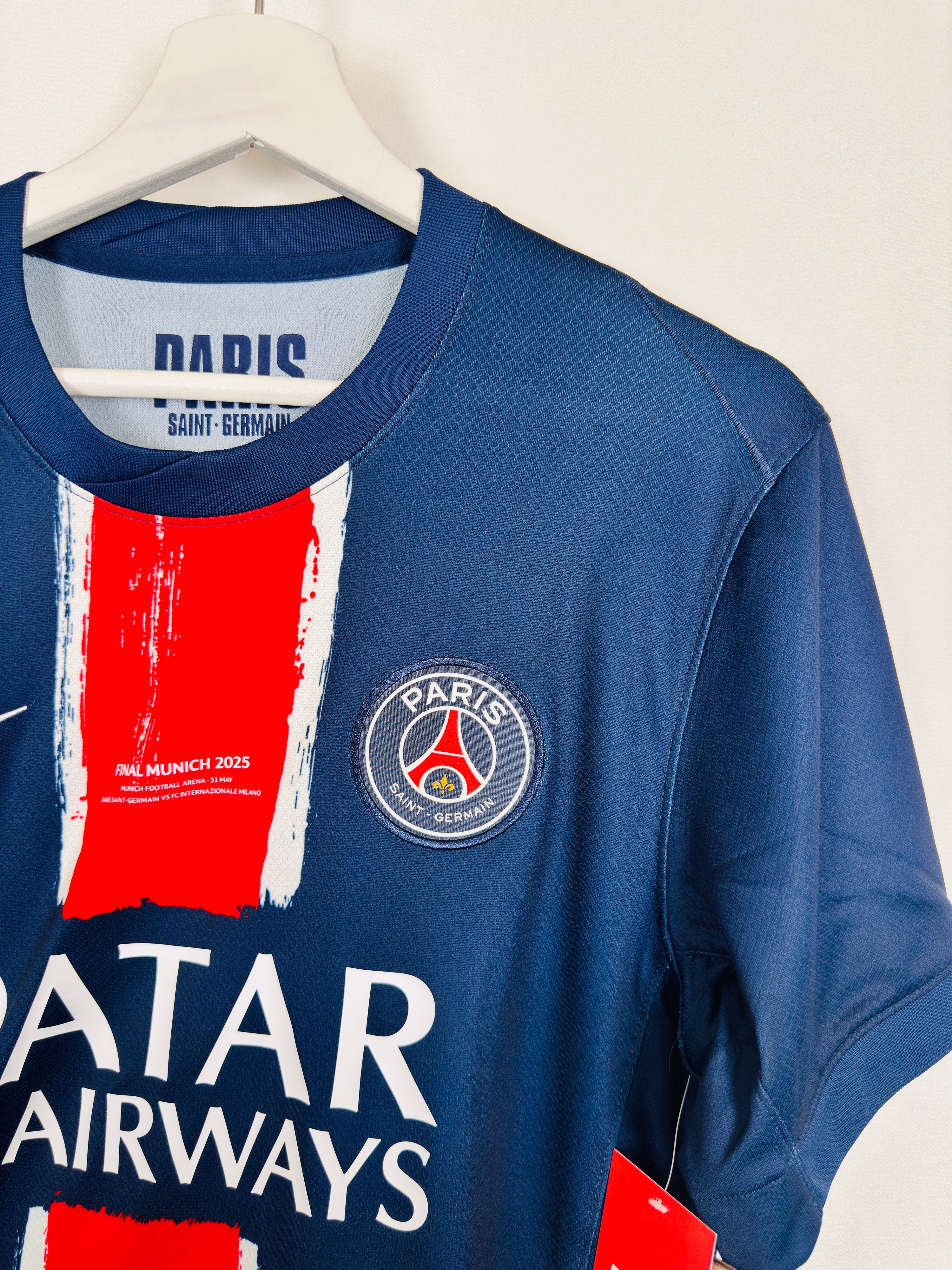 PSG 2024/2025 HOME FOOTBALL SHIRT MUNICH 2025 FINAL NEW - MARQUINHOS #5 (S)