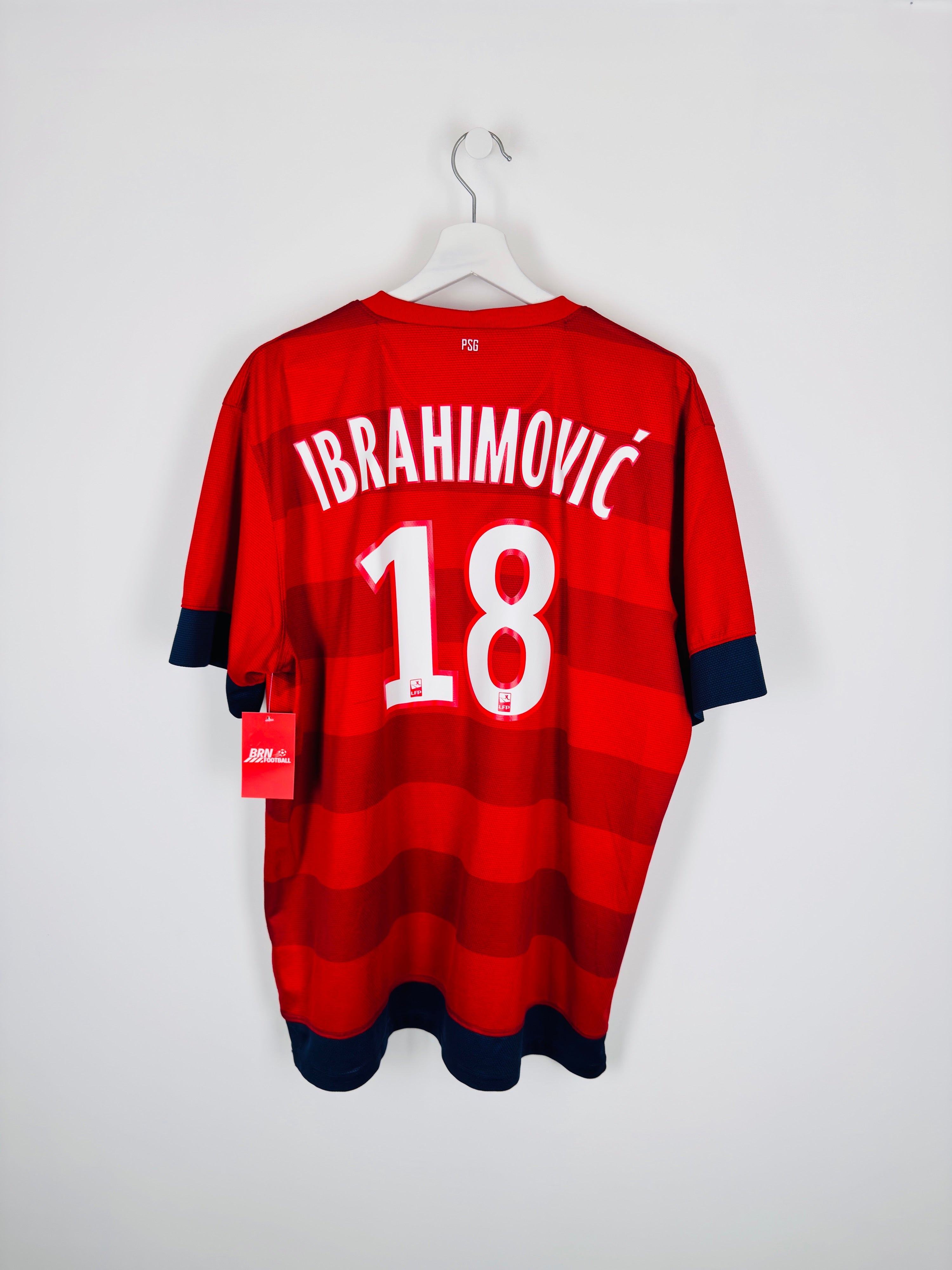 PSG 2012/2013 AWAY FOOTBALL SHIRT - IBRAHIMOVIC #18 (XL)