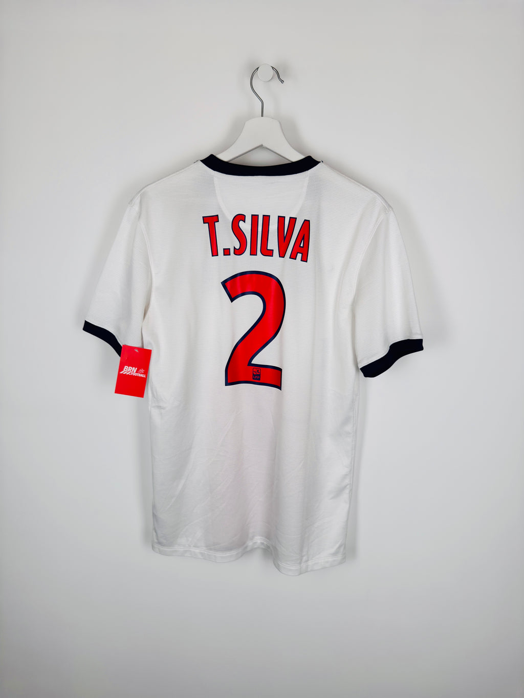 PSG 2013/2014 AWAY FOOTBALL SHIRT - T.SILVA #2 (S)
