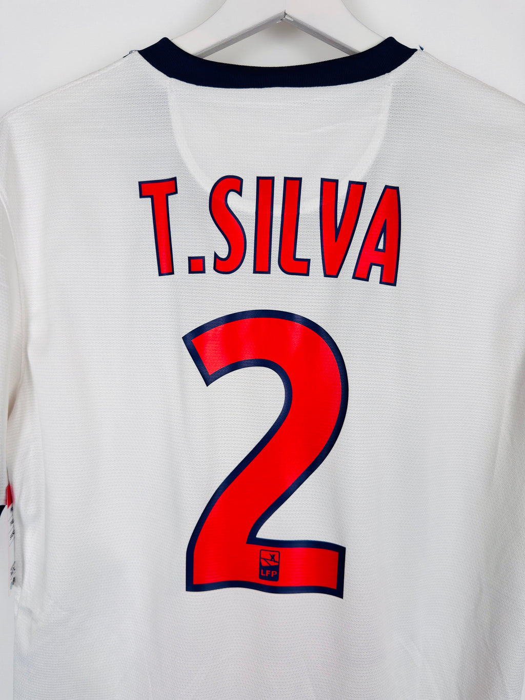 PSG 2013/2014 AWAY FOOTBALL SHIRT - T.SILVA #2 (S)