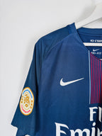 PSG FOOTBALL JERSEY 2016/2017 HOME SIGNED DEDICATED PRO STOCK (L)