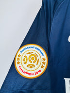PSG FOOTBALL JERSEY 2016/2017 HOME SIGNED DEDICATED PRO STOCK (L)