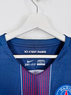 PSG FOOTBALL JERSEY 2016/2017 HOME SIGNED DEDICATED PRO STOCK (L)