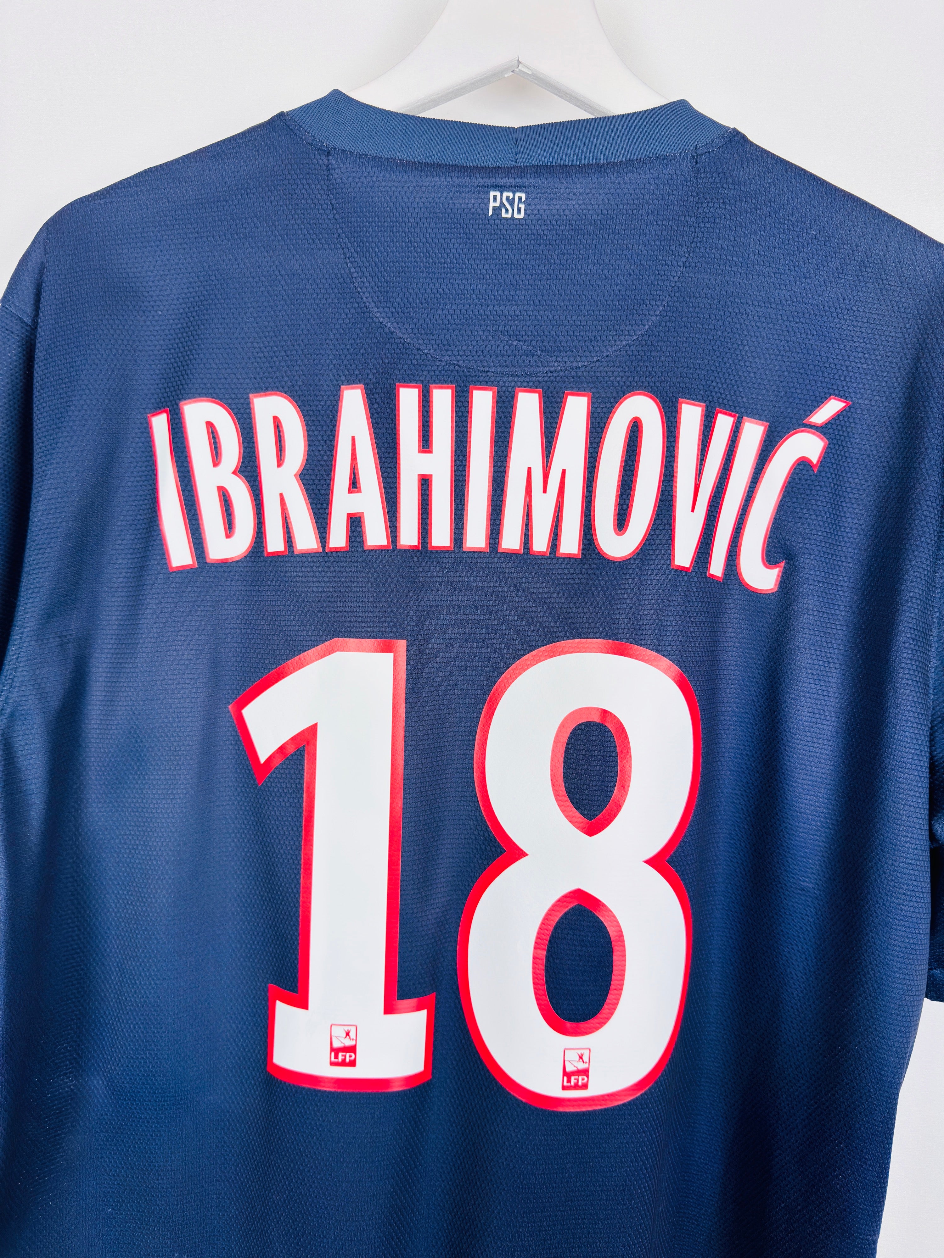 PSG 2012/2013 HOME FOOTBALL JERSEY - IBRAHIMOVIC #18 (L)