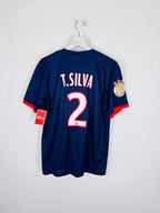 PSG 2013/2014 HOME FOOTBALL SHIRT - T.SILVA #2 (M)