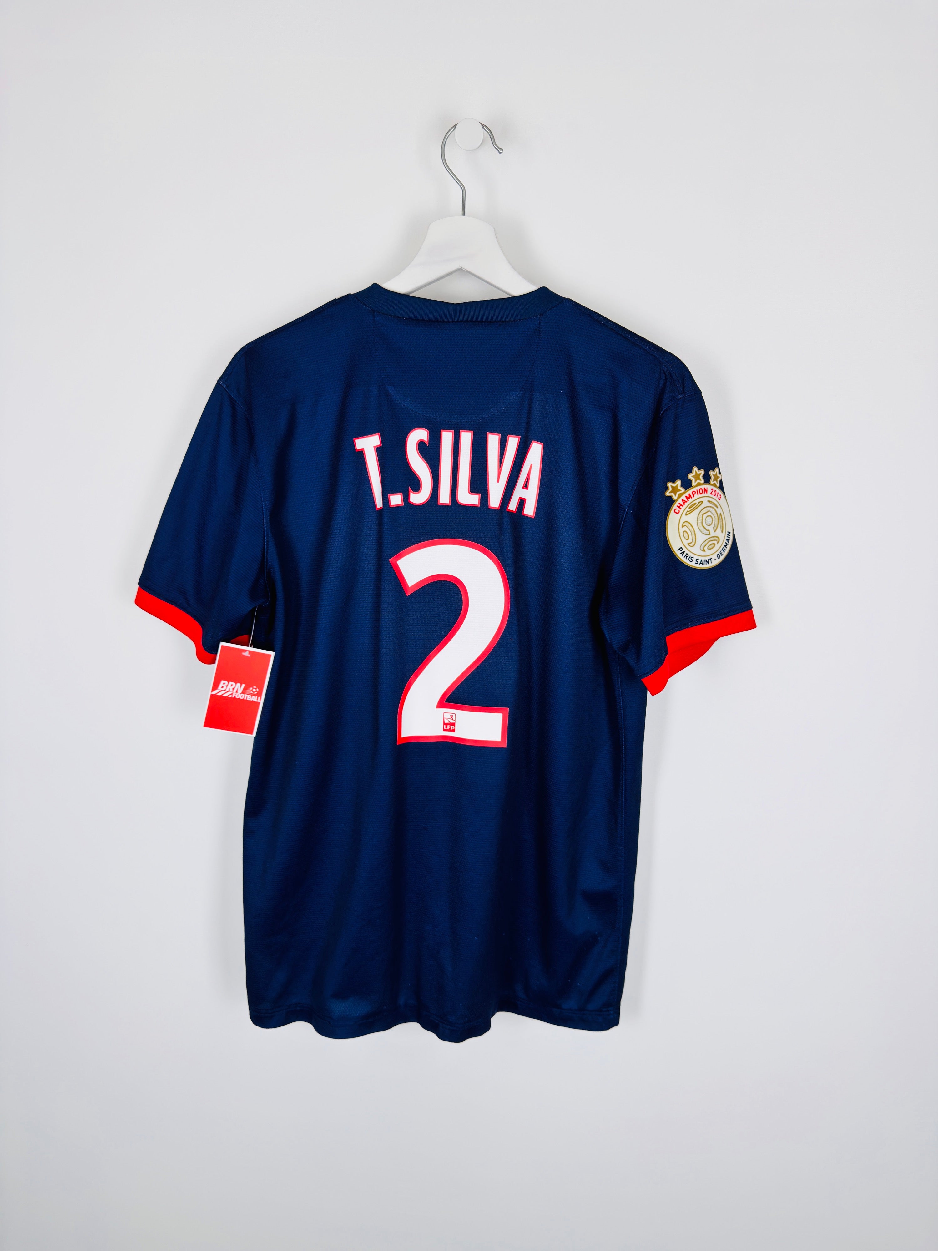 PSG 2013/2014 HOME FOOTBALL SHIRT - T.SILVA #2 (M)