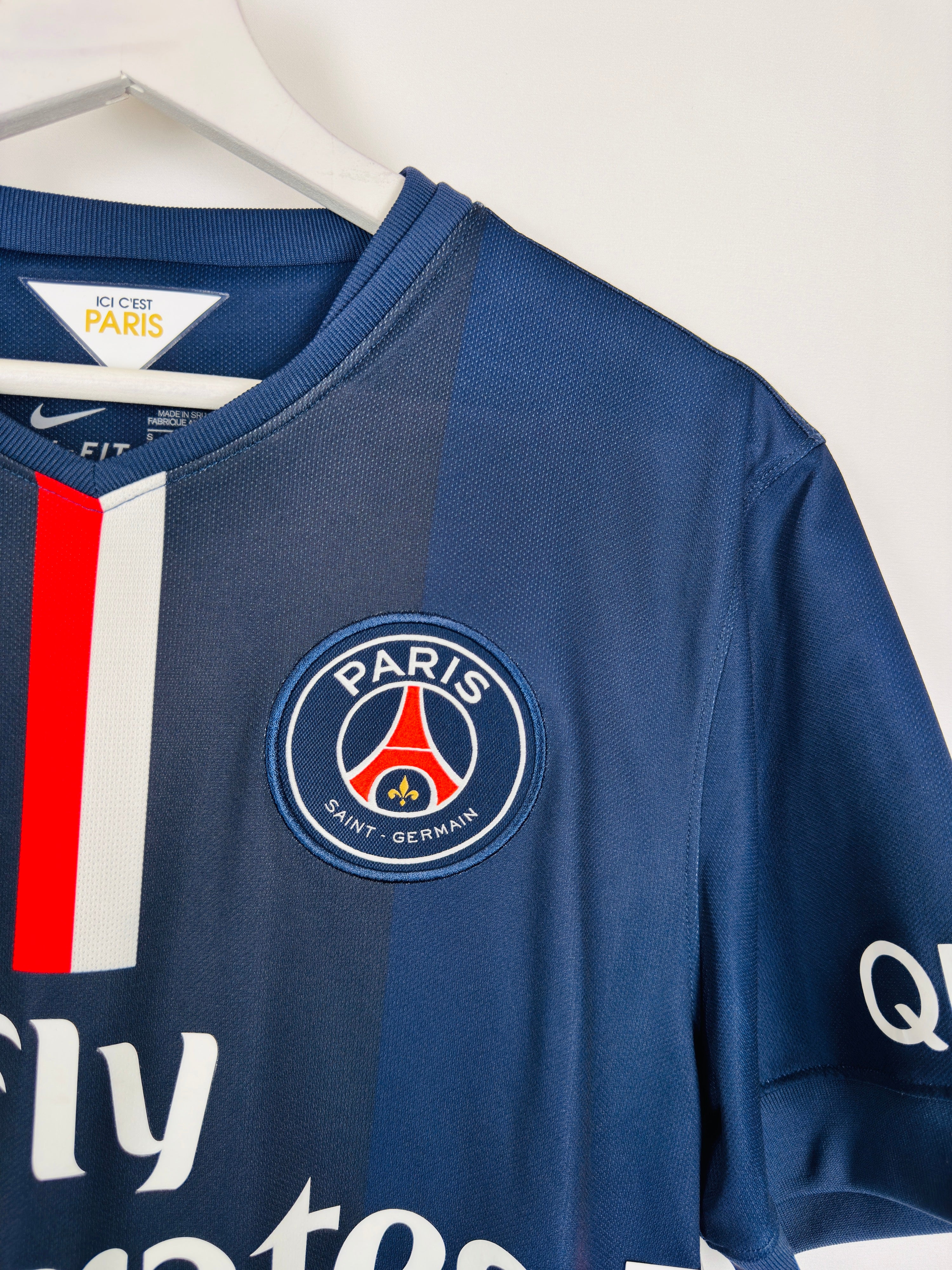 PSG 2014/2015 HOME FOOTBALL SHIRT - IBRAHIMOVIC #10 (S)