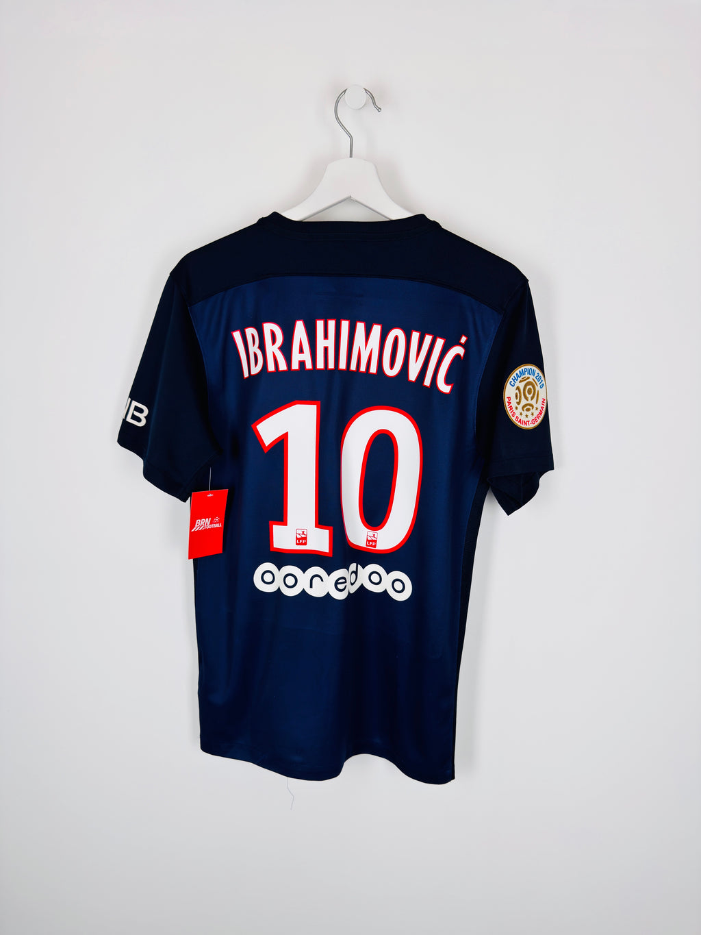 PSG 2015/2016 HOME FOOTBALL JERSEY - IBRAHIMOVIC #10 (S)