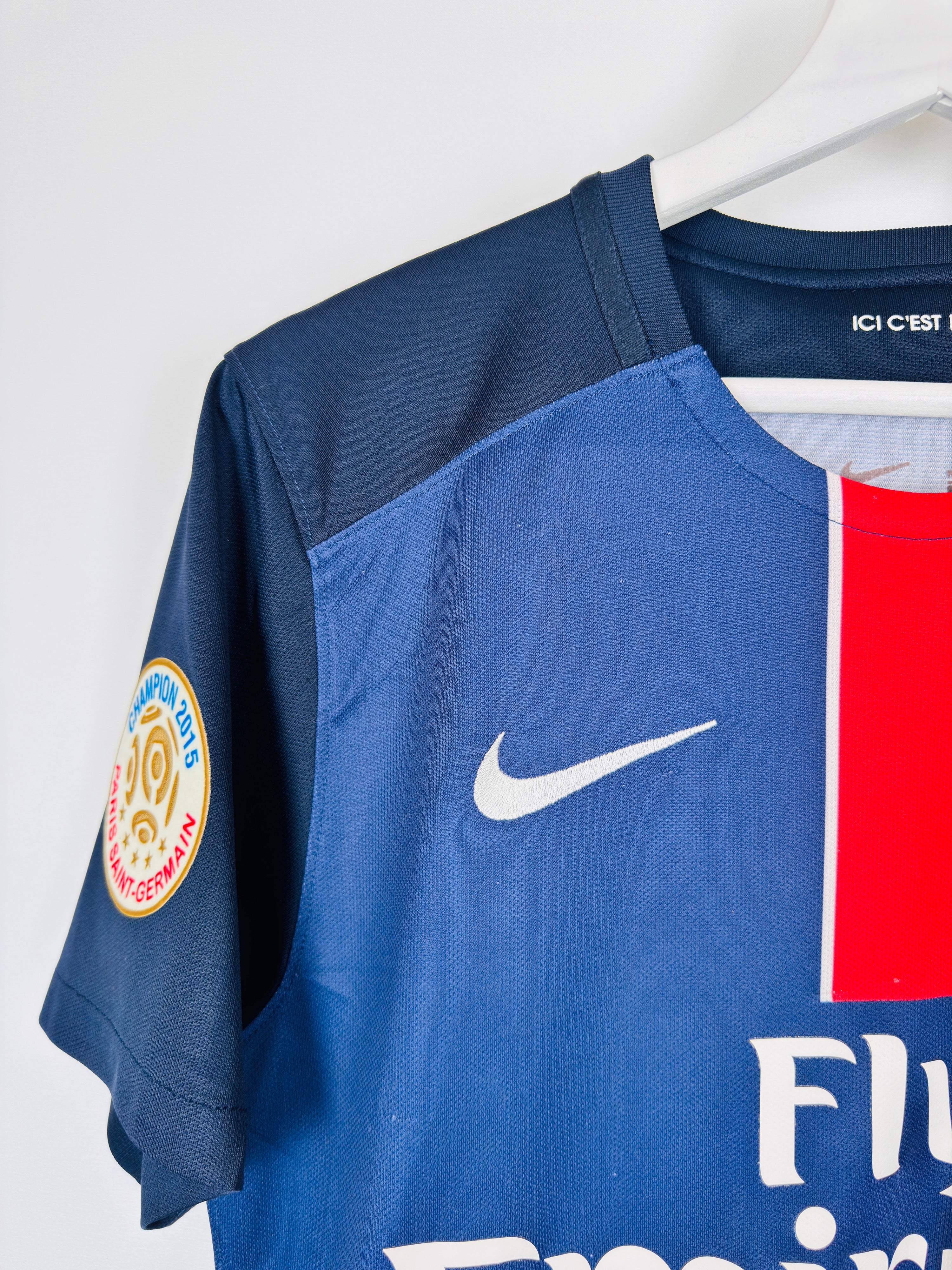 PSG 2015/2016 HOME FOOTBALL JERSEY - IBRAHIMOVIC #10 (S)