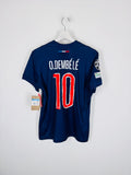 PSG 2024/2025 HOME FOOTBALL JERSEY - O.DEMBÉLÉ #10 (WOMEN'S SIZE M)