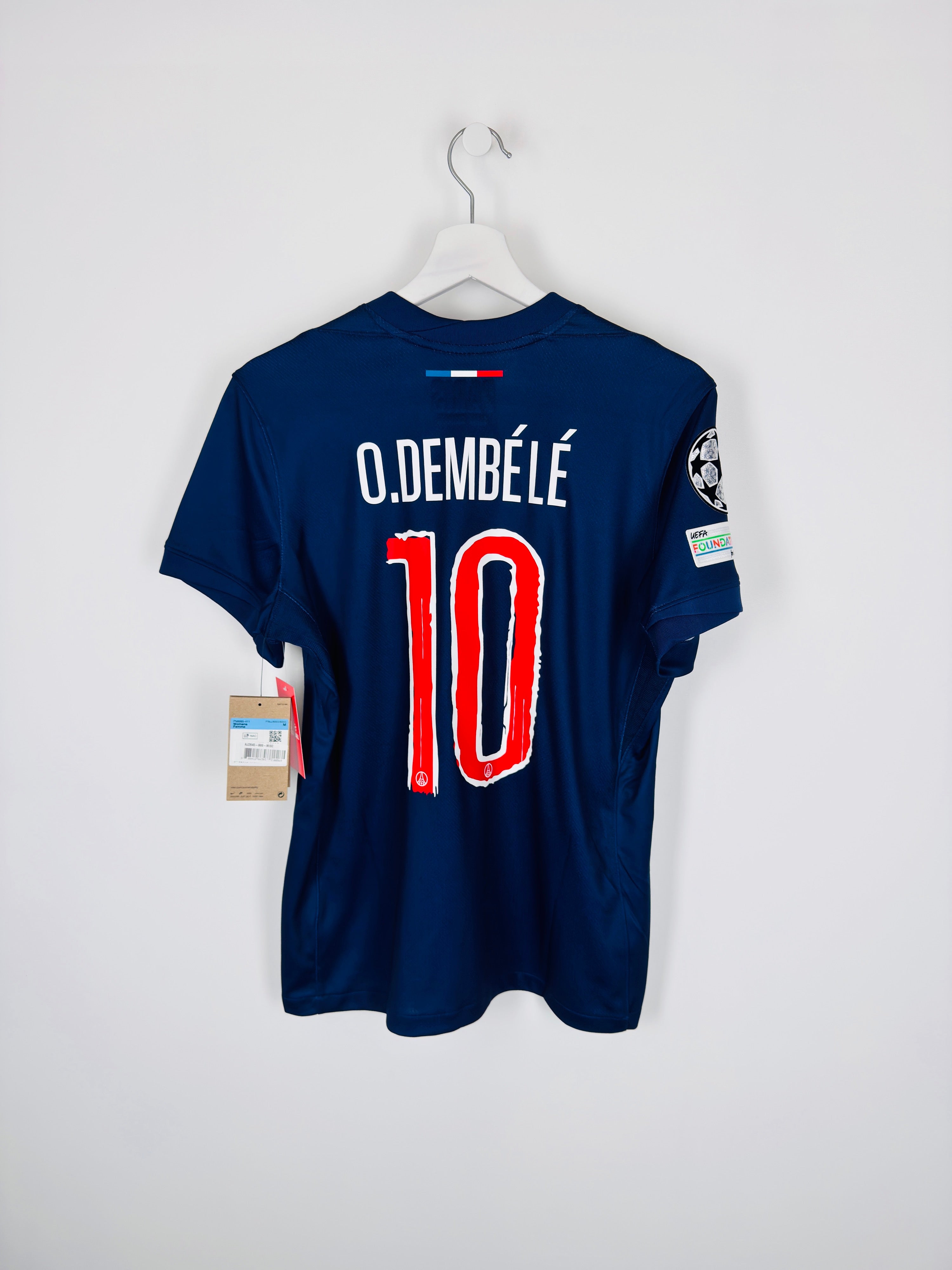PSG 2024/2025 HOME FOOTBALL JERSEY - O.DEMBÉLÉ #10 (WOMEN'S SIZE M)