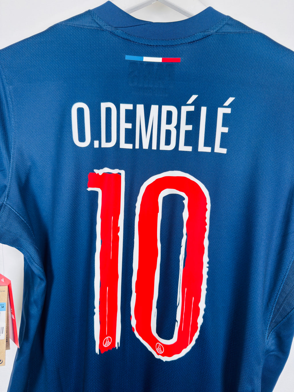 PSG 2024/2025 HOME FOOTBALL JERSEY - O.DEMBÉLÉ #10 (WOMEN'S SIZE M)