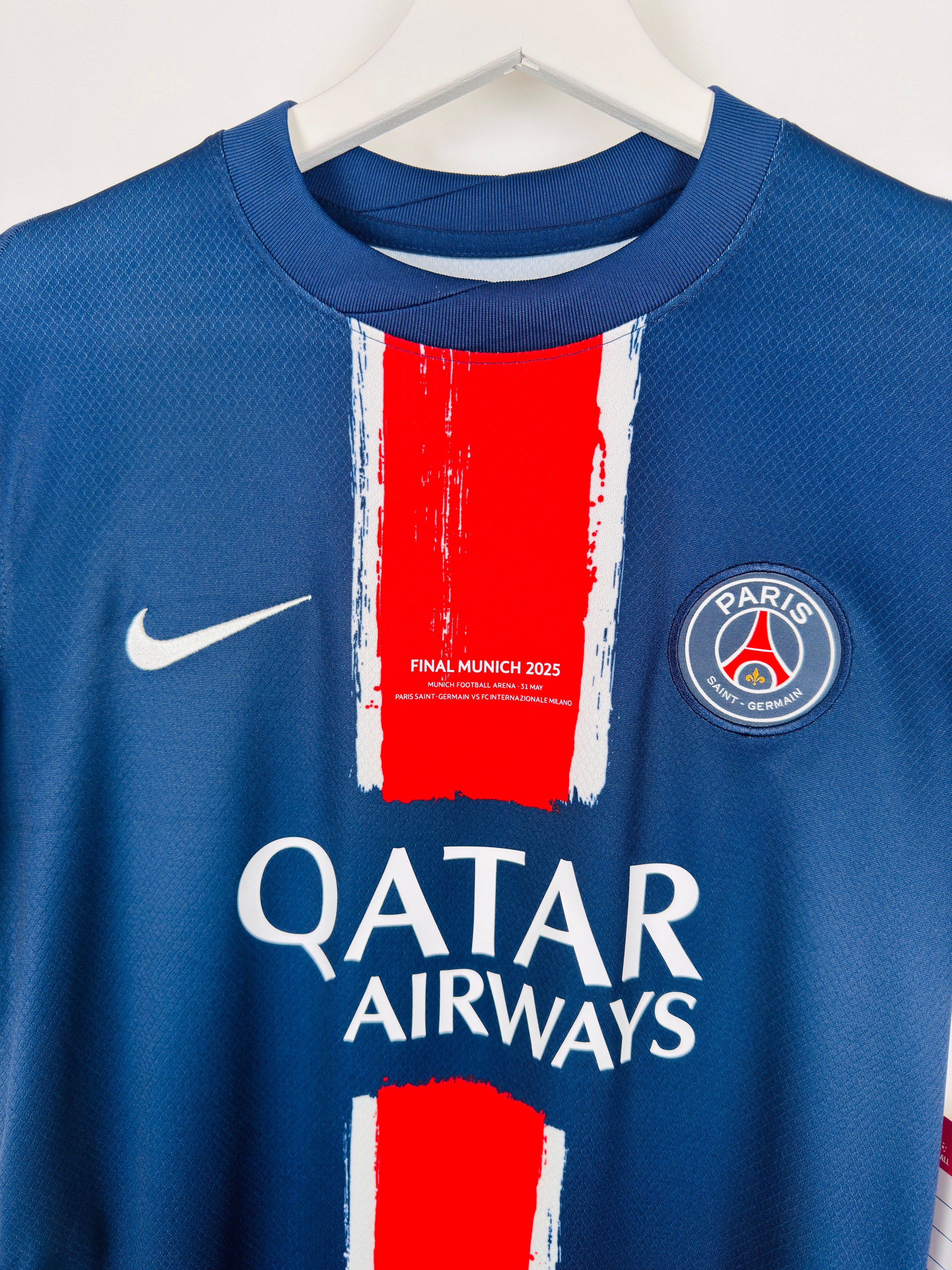 PSG 2024/2025 HOME FOOTBALL JERSEY - O.DEMBÉLÉ #10 (WOMEN'S SIZE M)