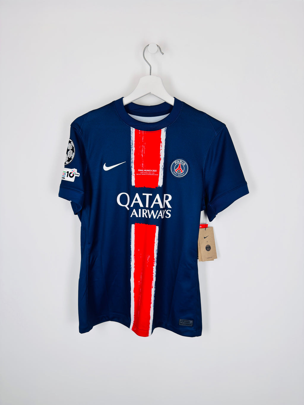PSG 2024/2025 HOME FOOTBALL JERSEY - O.DEMBÉLÉ #10 (WOMEN'S SIZE M)